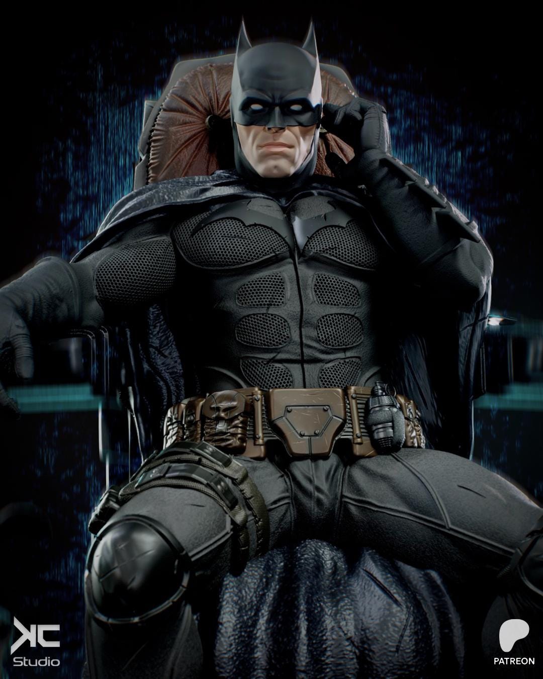Cities Vengeance - Vigilante Masked Hero Dark Knight Batman Resin Figure 16K
