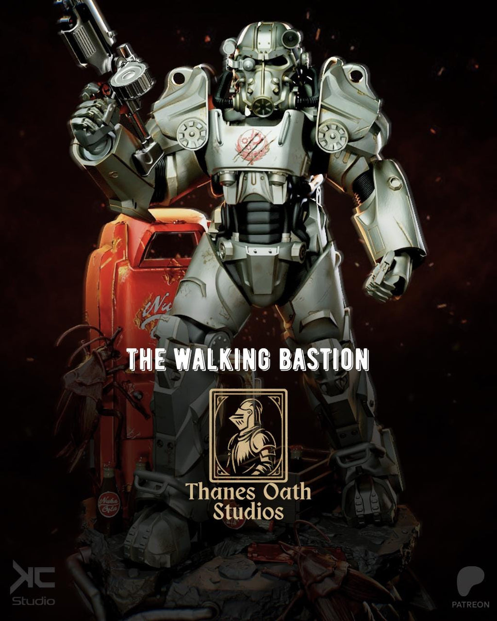 The Walking Bastion - Post Apocalyptic Power Armor Nuclear Wasteland Maximus Resin Figure 16K