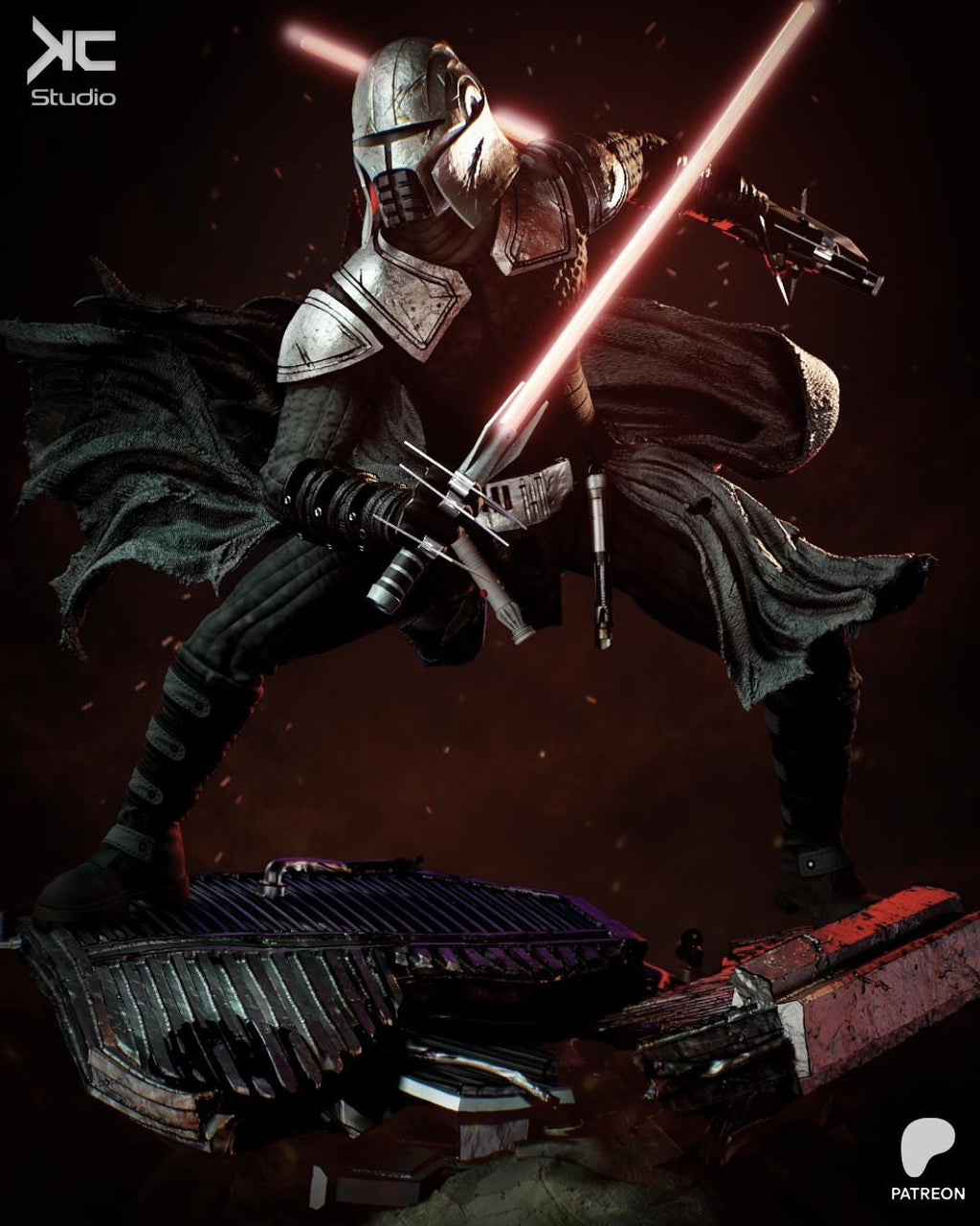 The Unchained Force - Sci-fi Warrior Unbeaten Destroyer Starkiller Resin Figure 16K