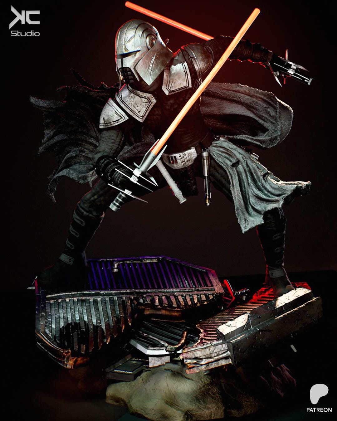 The Unchained Force - Sci-fi Warrior Unbeaten Destroyer Starkiller Resin Figure 16K