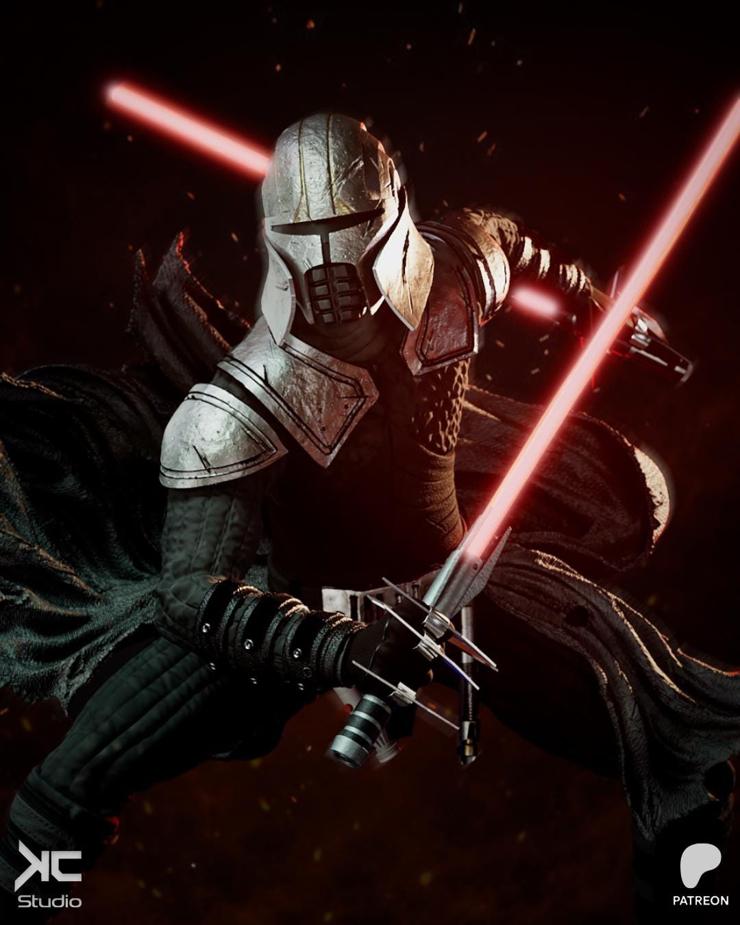 The Unchained Force - Sci-fi Warrior Unbeaten Destroyer Starkiller Resin Figure 16K