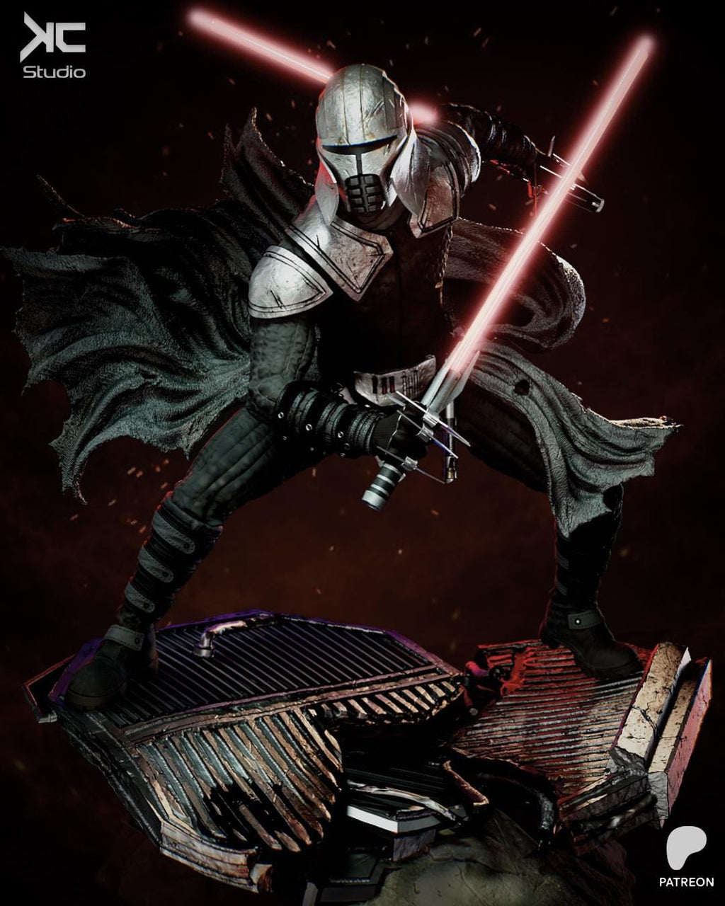 The Unchained Force - Sci-fi Warrior Unbeaten Destroyer Starkiller Resin Figure 16K