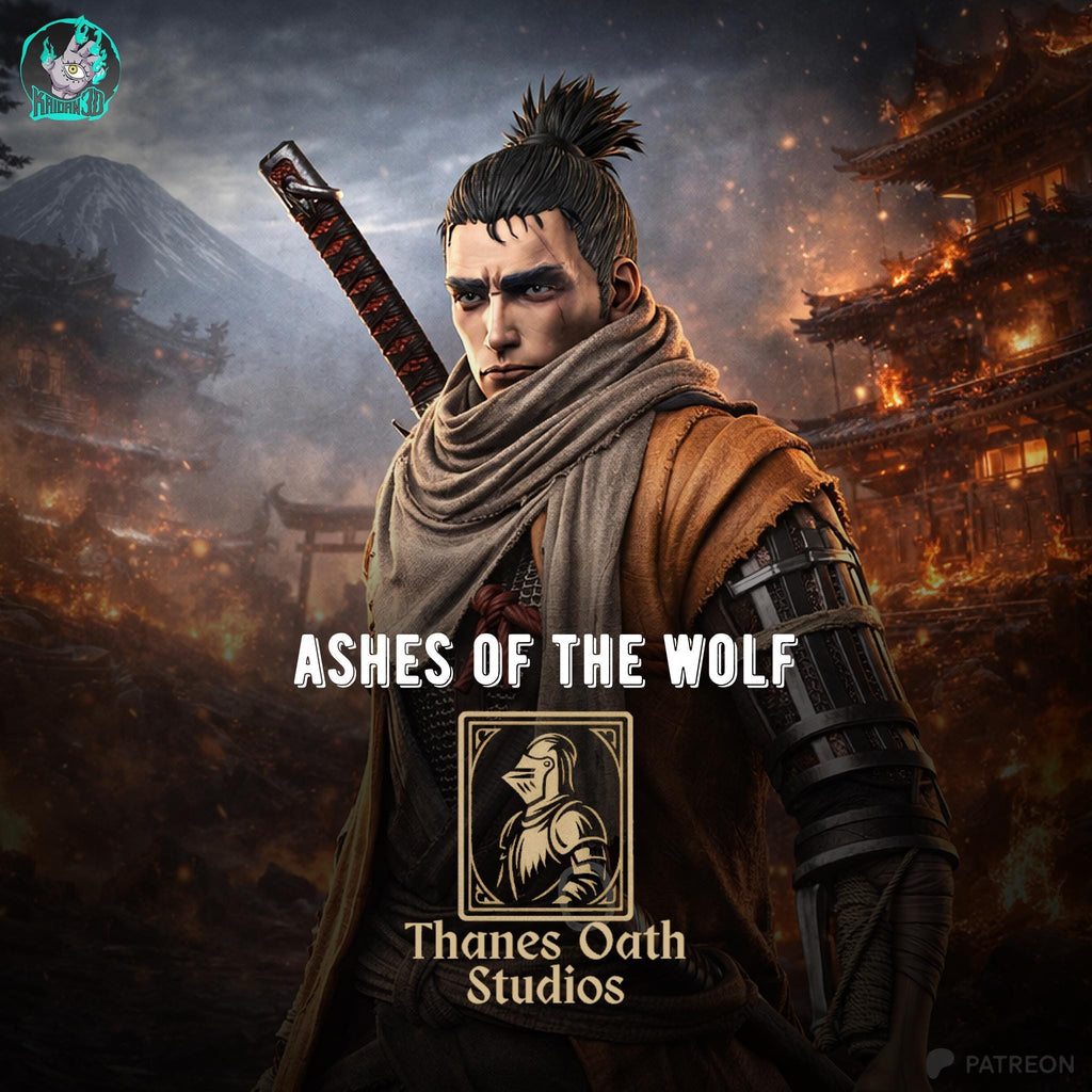 Ashes Of The Wolf - Shinobi Katana Warrior Soulslike Sekiro Resin Figure 16K