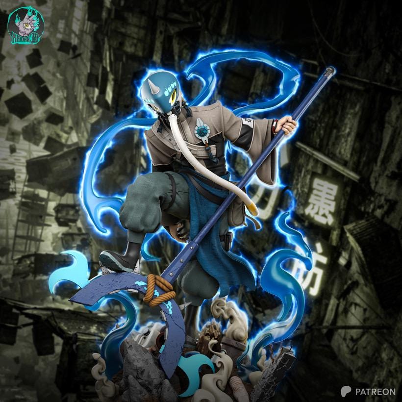 Scavenger’s Fury - Dark Anime Underground Rust Zanka Nijiku Resin Figure 16K