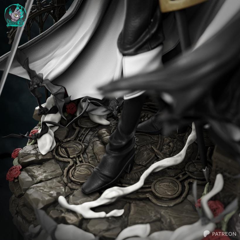 Son Of The Night - Dark Vampire Anime Gothic Fantasy Alucard Resin Figure 16K