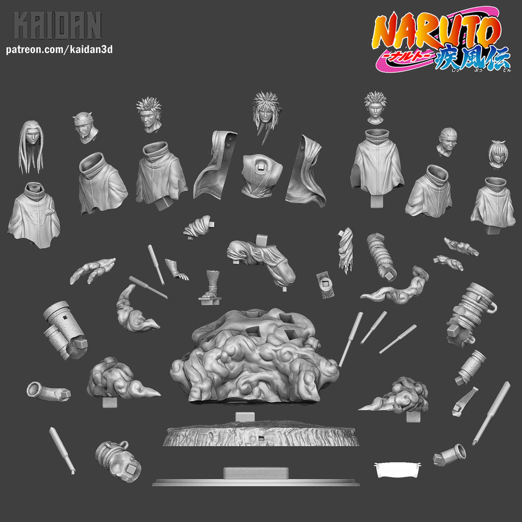 Legacy Written In Rain - Sage Anime Battle Diorama Jiraiya Vs Six Paths Of Pain Resin Figure 16K