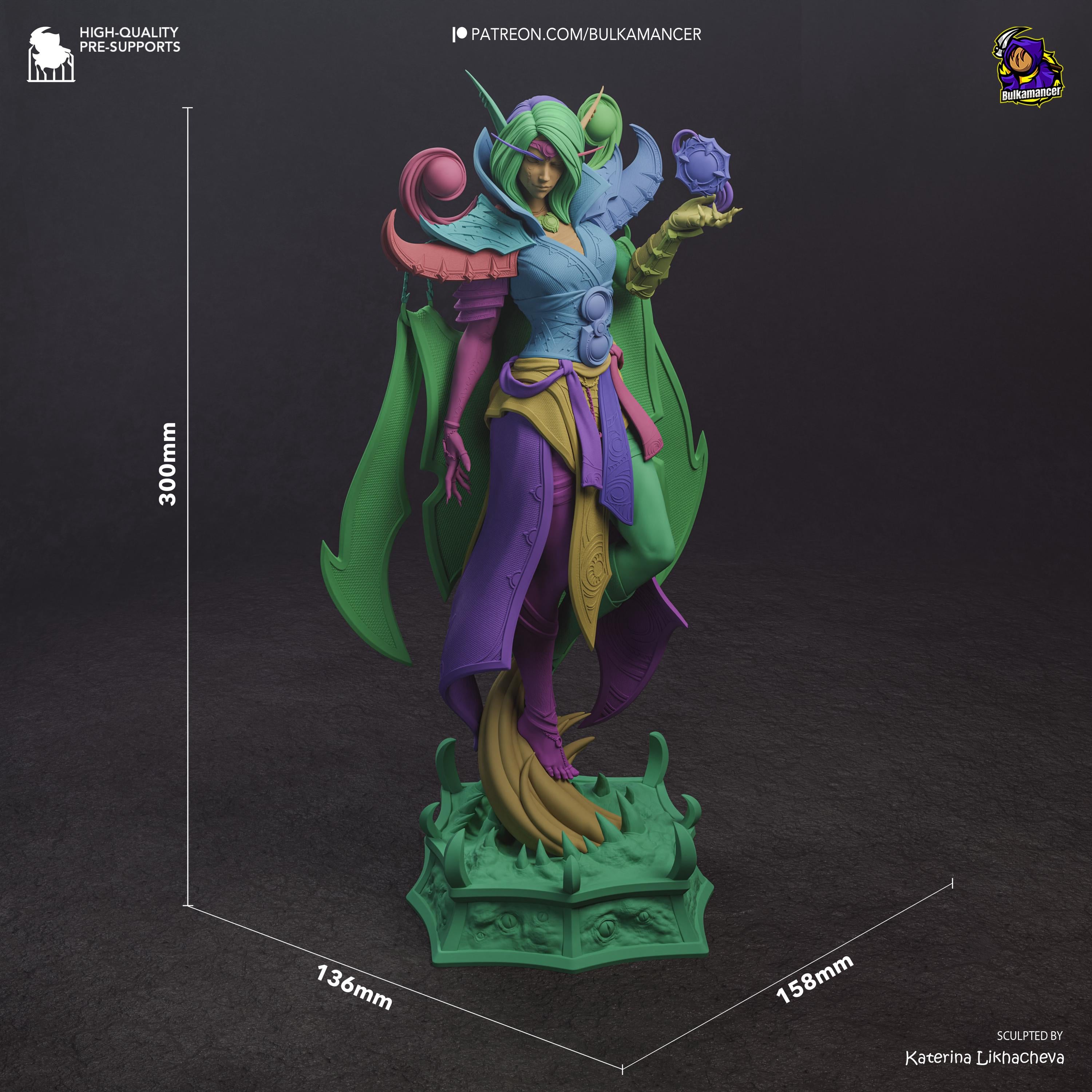 The Blackened Truth - Void Priest Shadow Magic Dark Sorcerer Xal’atath Resin Figure 16K