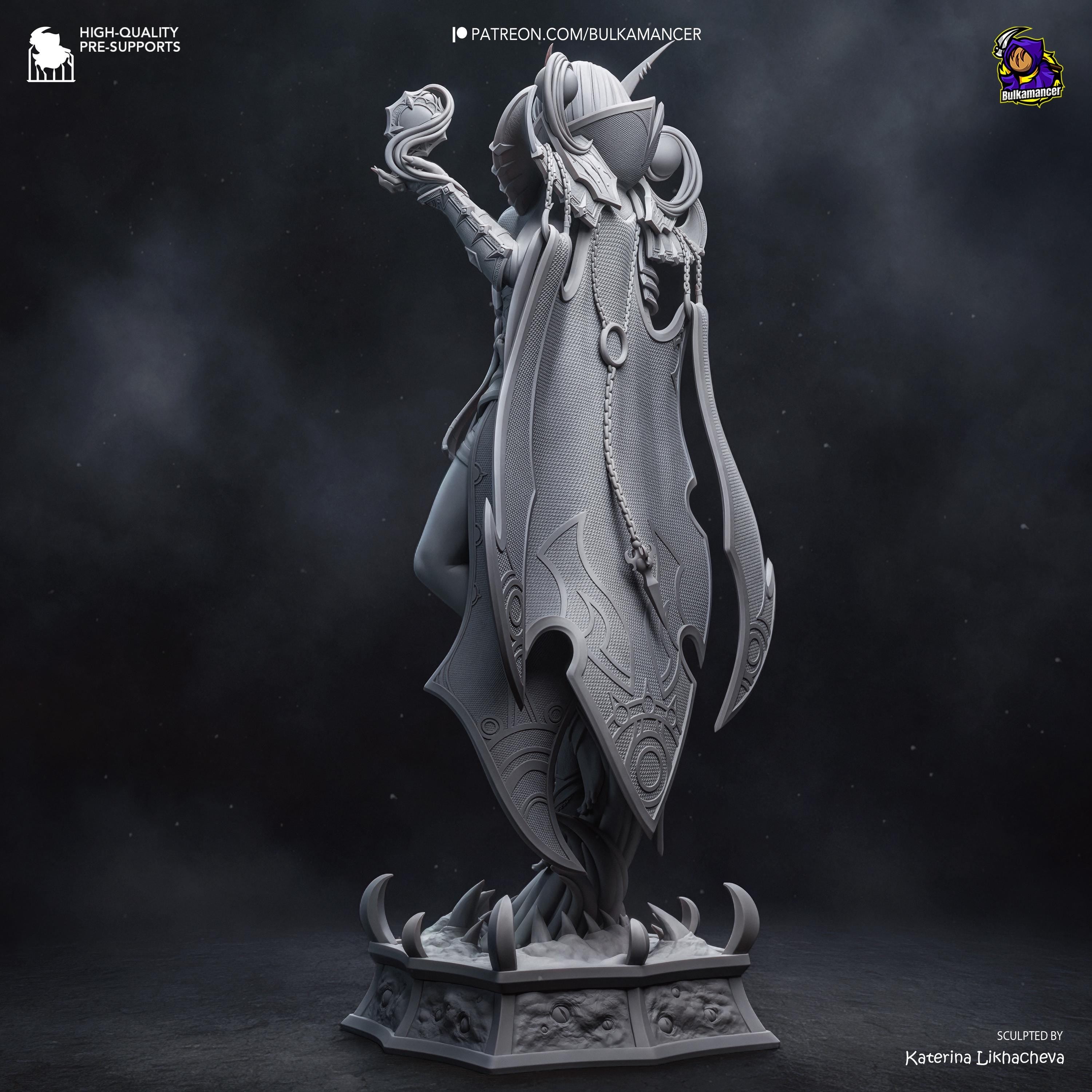 The Blackened Truth - Void Priest Shadow Magic Dark Sorcerer Xal’atath Resin Figure 16K