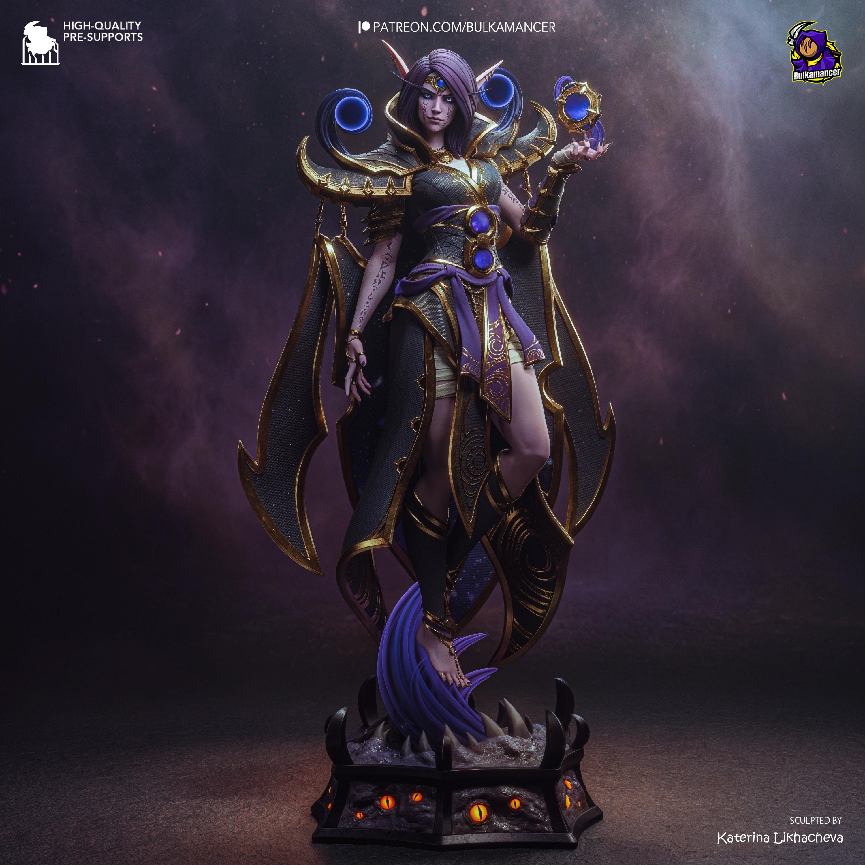 The Blackened Truth - Void Priest Shadow Magic Dark Sorcerer Xal’atath Resin Figure 16K
