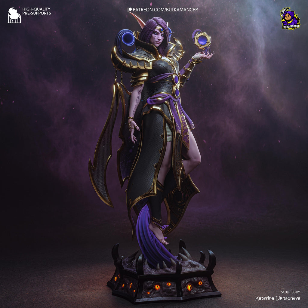 The Blackened Truth - Void Priest Shadow Magic Dark Sorcerer Xal’atath Resin Figure 16K