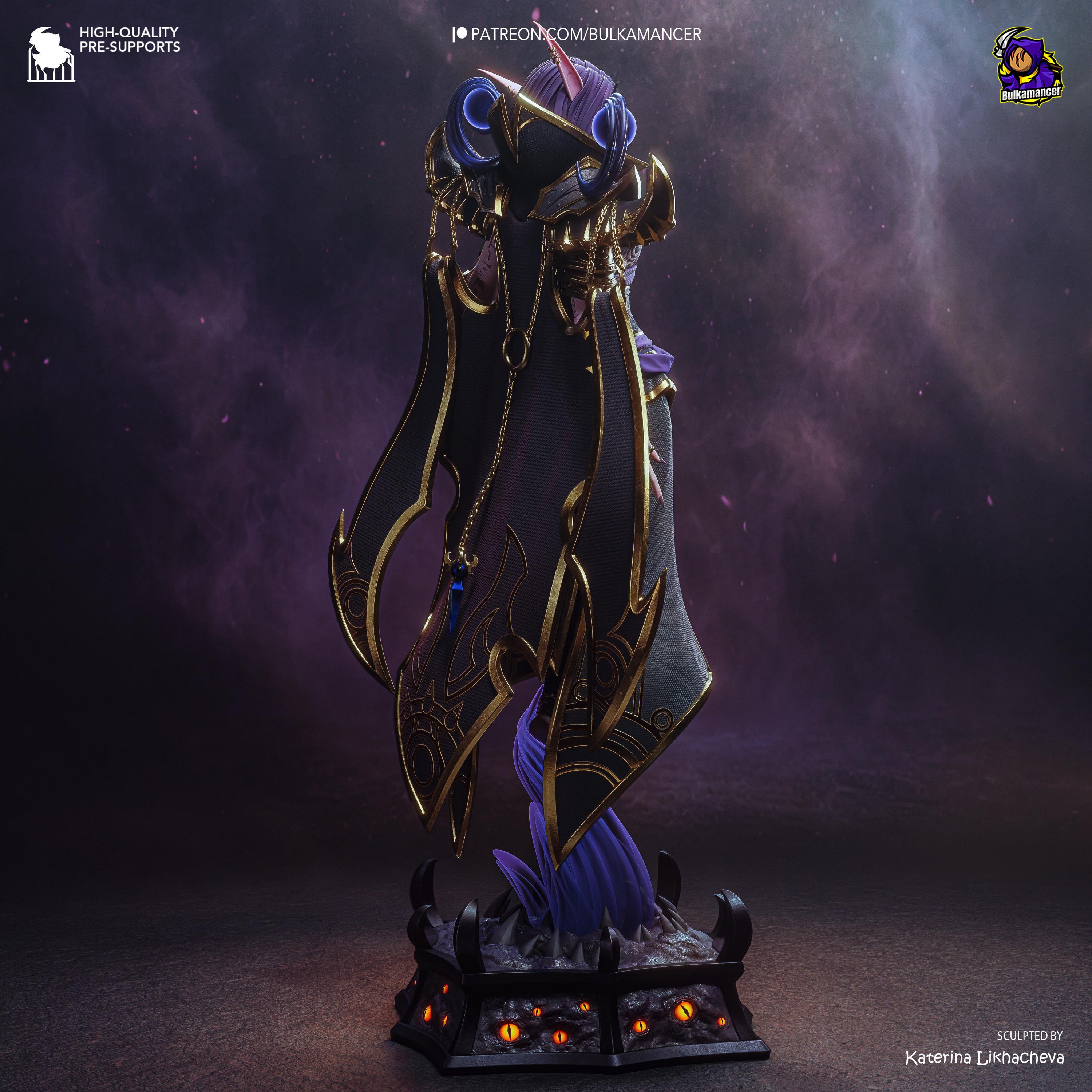 The Blackened Truth - Void Priest Shadow Magic Dark Sorcerer Xal’atath Resin Figure 16K