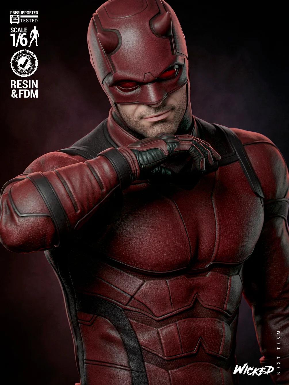 Devil Of Justice - Blind Vigilante Street Hero Urban Defender Daredevil Resin Figure 16K