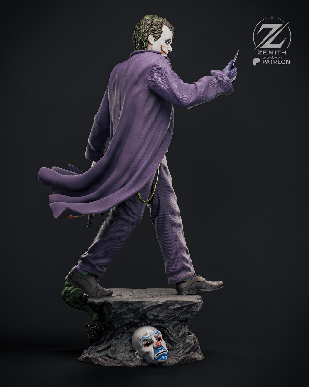 The Clown - Chaotic Villain Evil Comic Character The Joker Resin Figure 16K