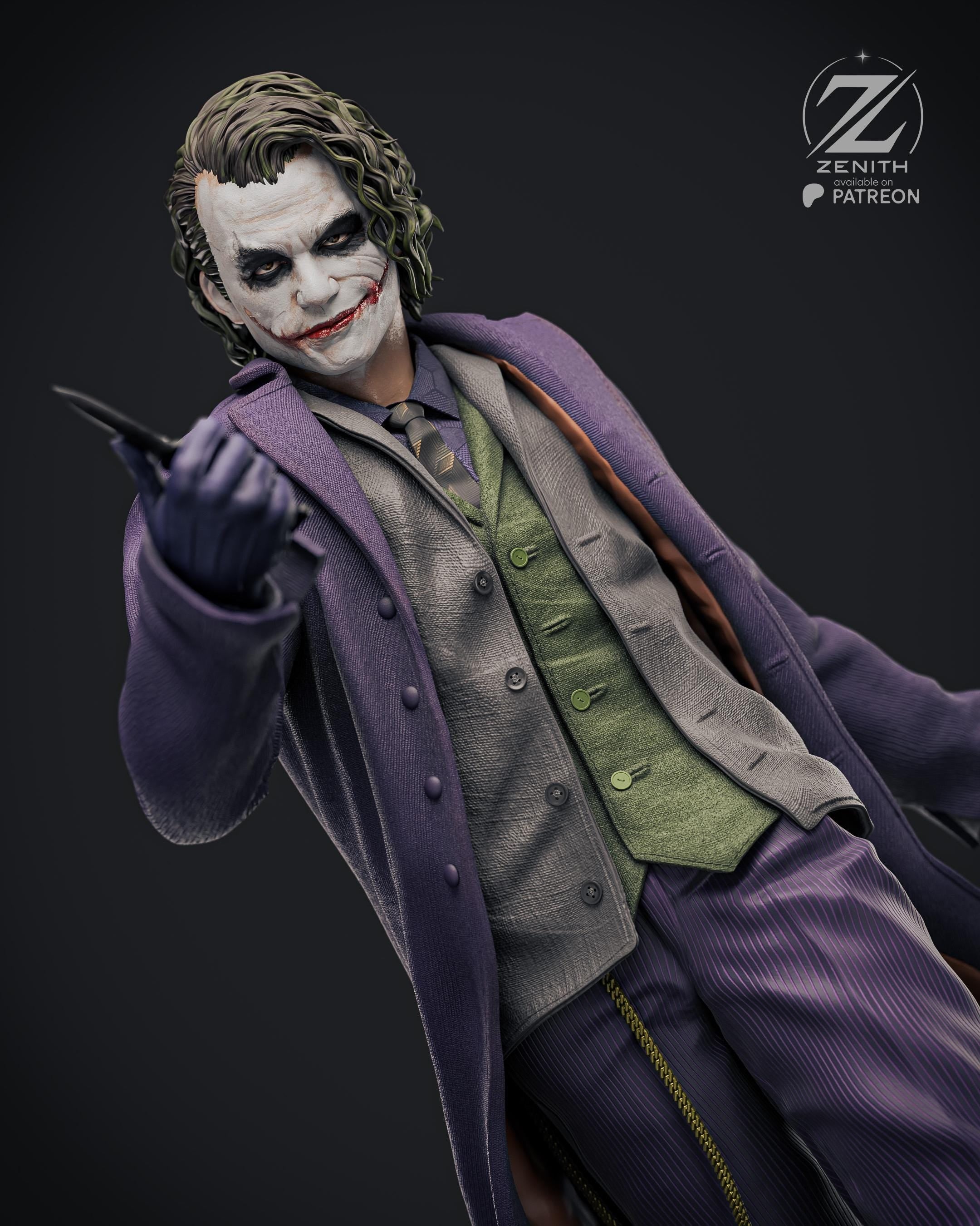 The Clown - Chaotic Villain Evil Comic Character The Joker Resin Figure 16K