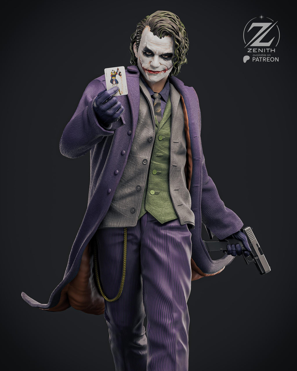 The Clown - Chaotic Villain Evil Comic Character The Joker Resin Figure 16K