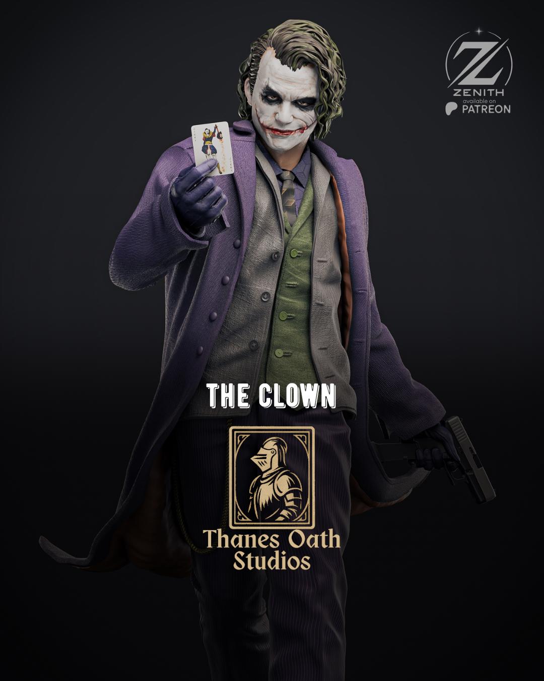 The Clown - Chaotic Villain Evil Comic Character The Joker Resin Figure 16K