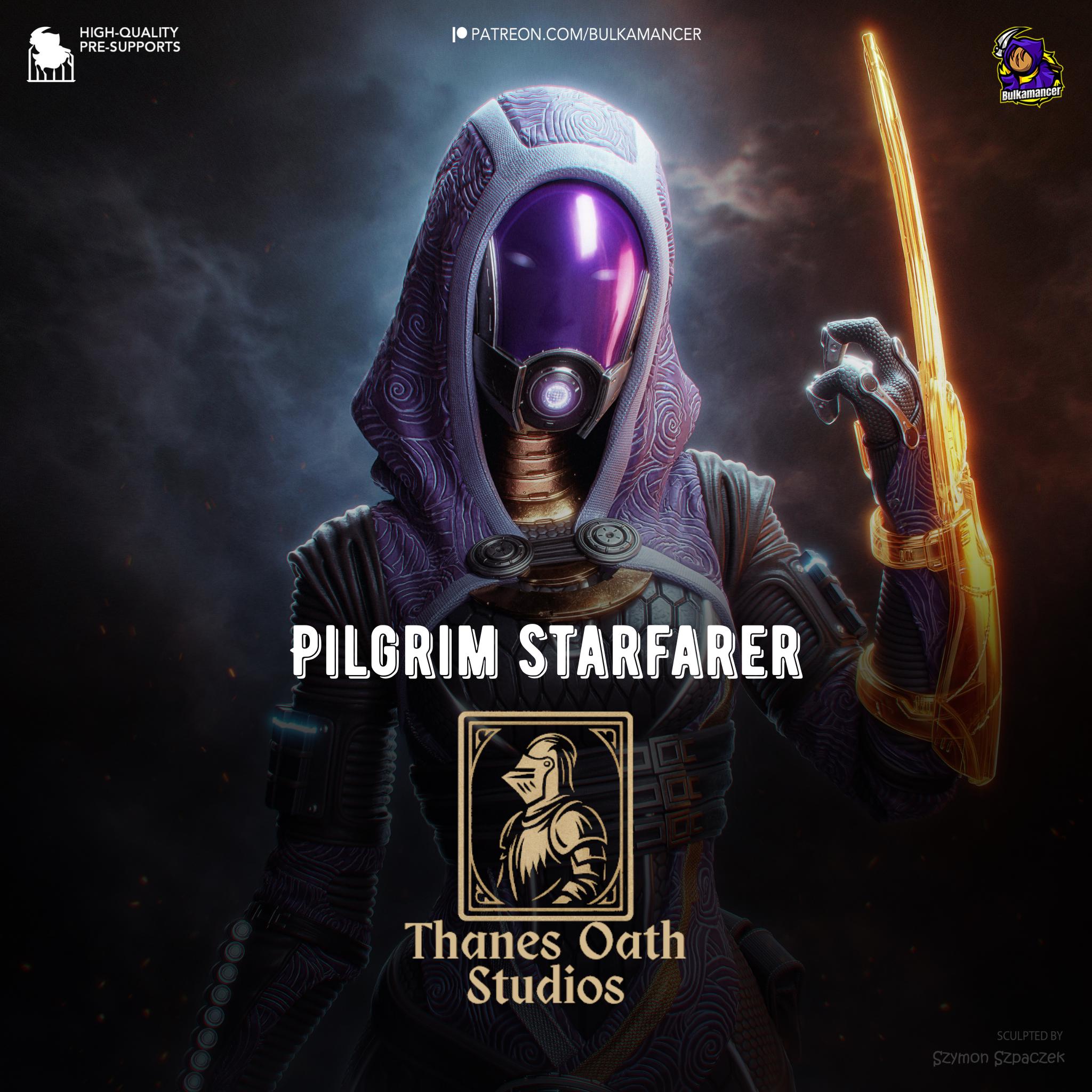 Pilgrim Starfarer - Masked Sci-fi Alien Galaxy Tali’zorah Vas Normandy Resin Figure 16K
