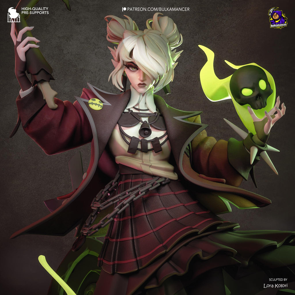 Hollow Marshall - Gothic Anime Necromancer Witch Deadlock Graves Resin Figure 16K