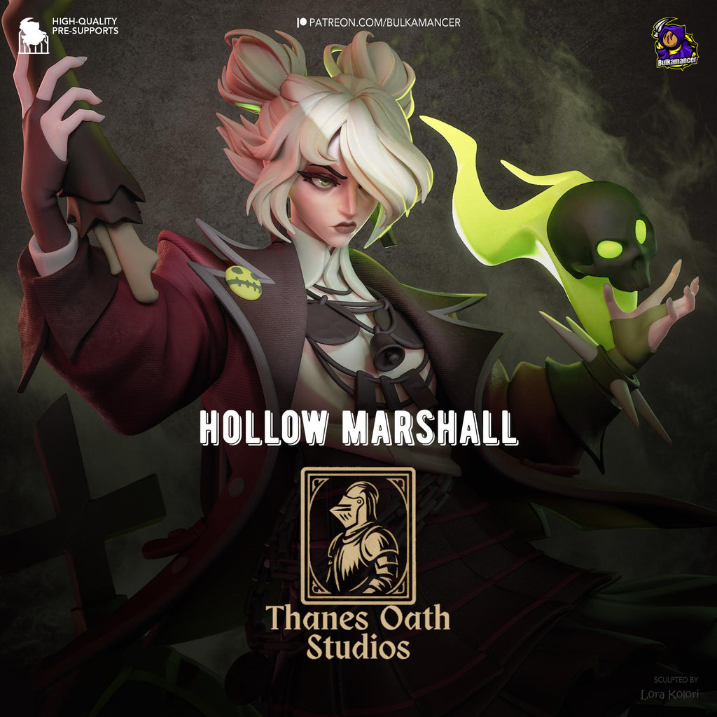 Hollow Marshall - Gothic Anime Necromancer Witch Deadlock Graves Resin Figure 16K