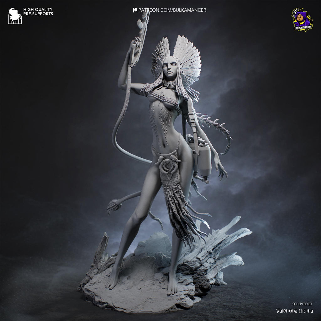 Bringer Of Blackened Skies - Sci-fi Alien Ashen Fire Villian Varang Resin Figure 16K
