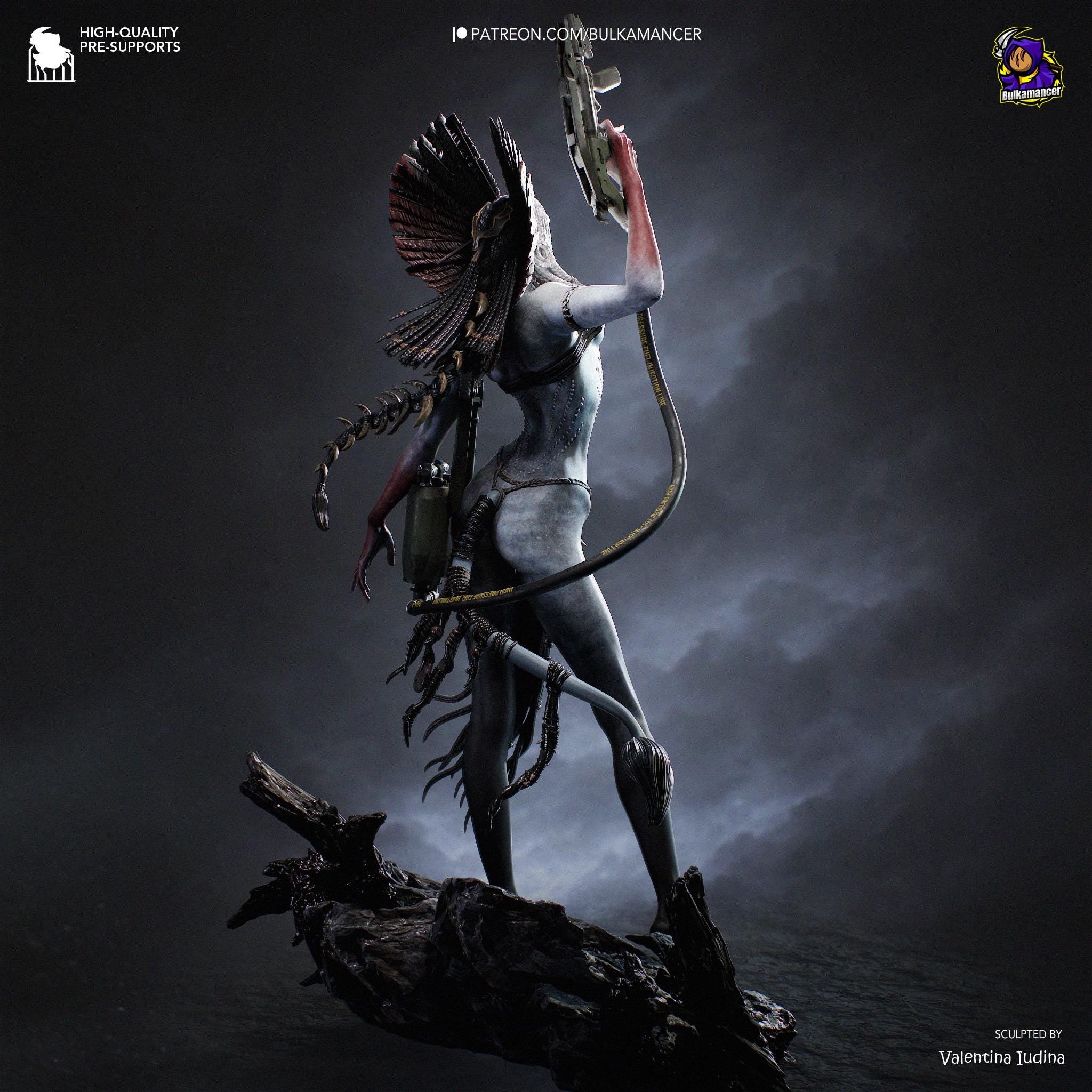 Bringer Of Blackened Skies - Sci-fi Alien Ashen Fire Villian Varang Resin Figure 16K