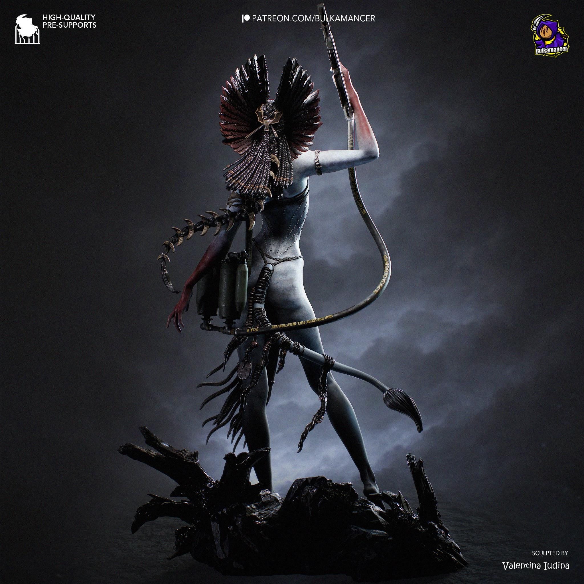 Bringer Of Blackened Skies - Sci-fi Alien Ashen Fire Villian Varang Resin Figure 16K