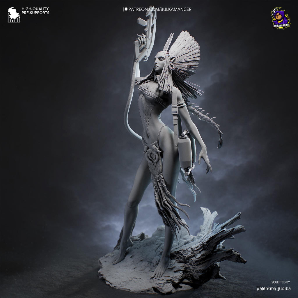 Bringer Of Blackened Skies - Sci-fi Alien Ashen Fire Villian Varang Resin Figure 16K