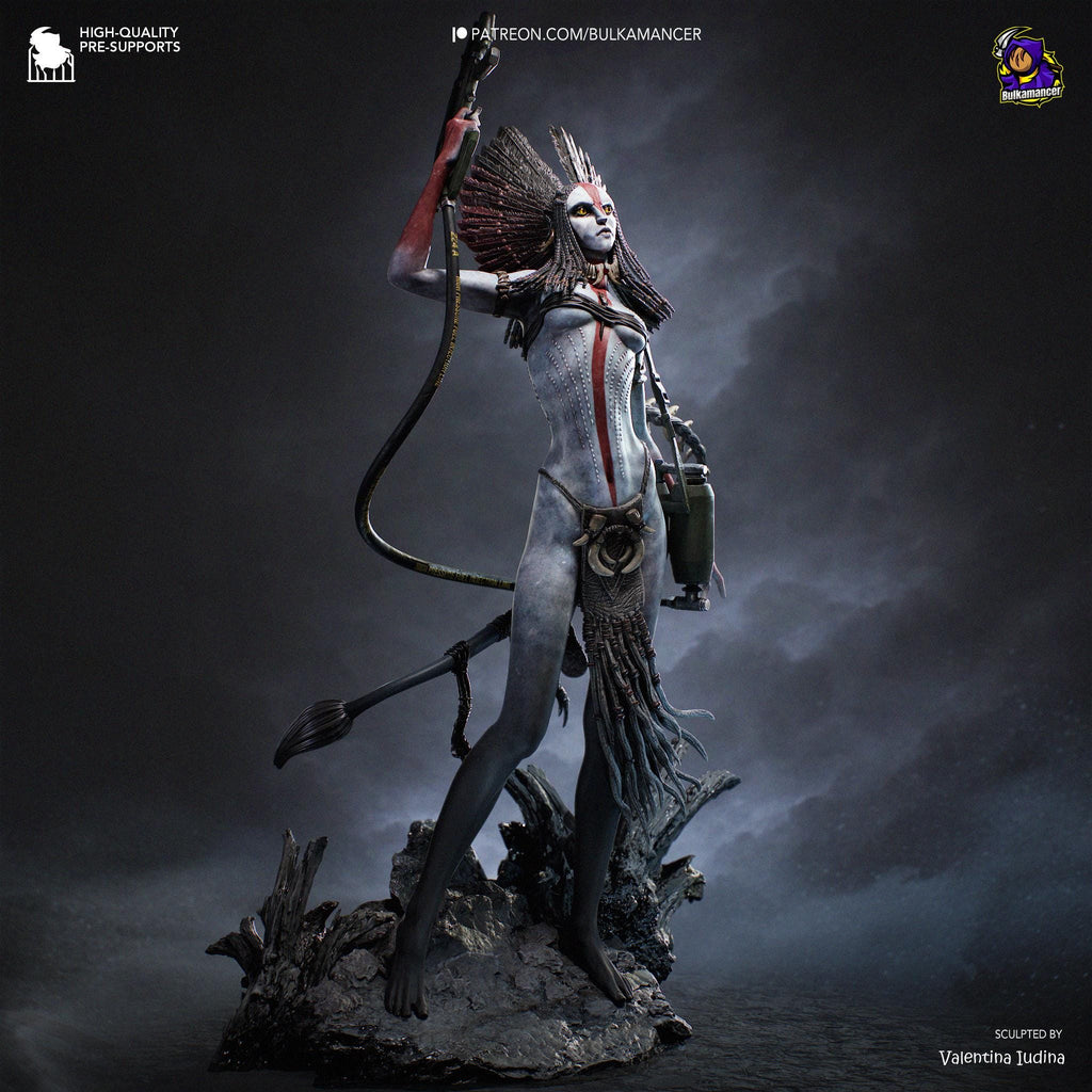 Bringer Of Blackened Skies - Sci-fi Alien Ashen Fire Villian Varang Resin Figure 16K