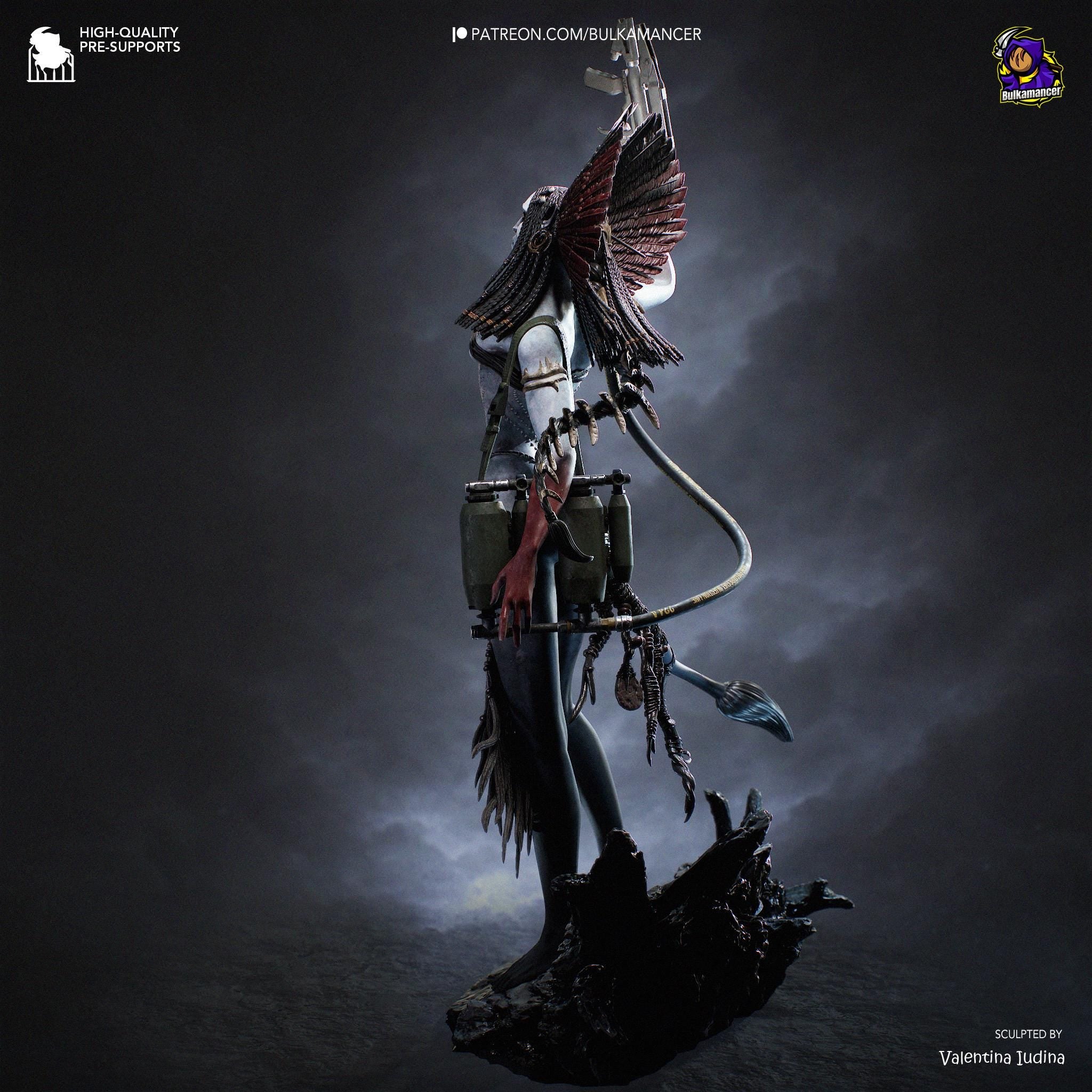 Bringer Of Blackened Skies - Sci-fi Alien Ashen Fire Villian Varang Resin Figure 16K