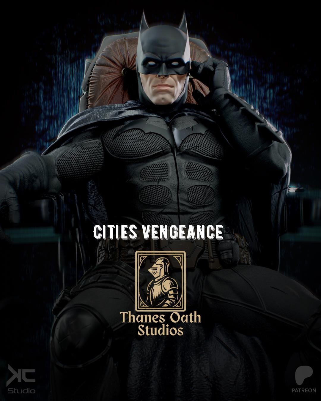 Cities Vengeance - Vigilante Masked Hero Dark Knight Batman Resin Figure 16K