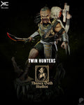 Twin Hunters - Alient Hunter Sci-fi Predator Jungle Warrior Dek And Thia Resin Figure 16K