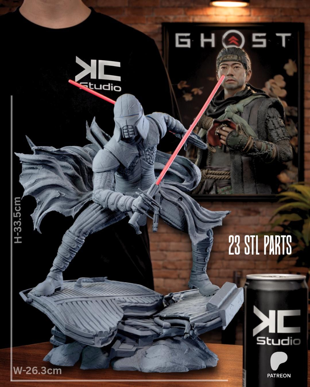 The Unchained Force - Sci-fi Warrior Unbeaten Destroyer Starkiller Resin Figure 16K