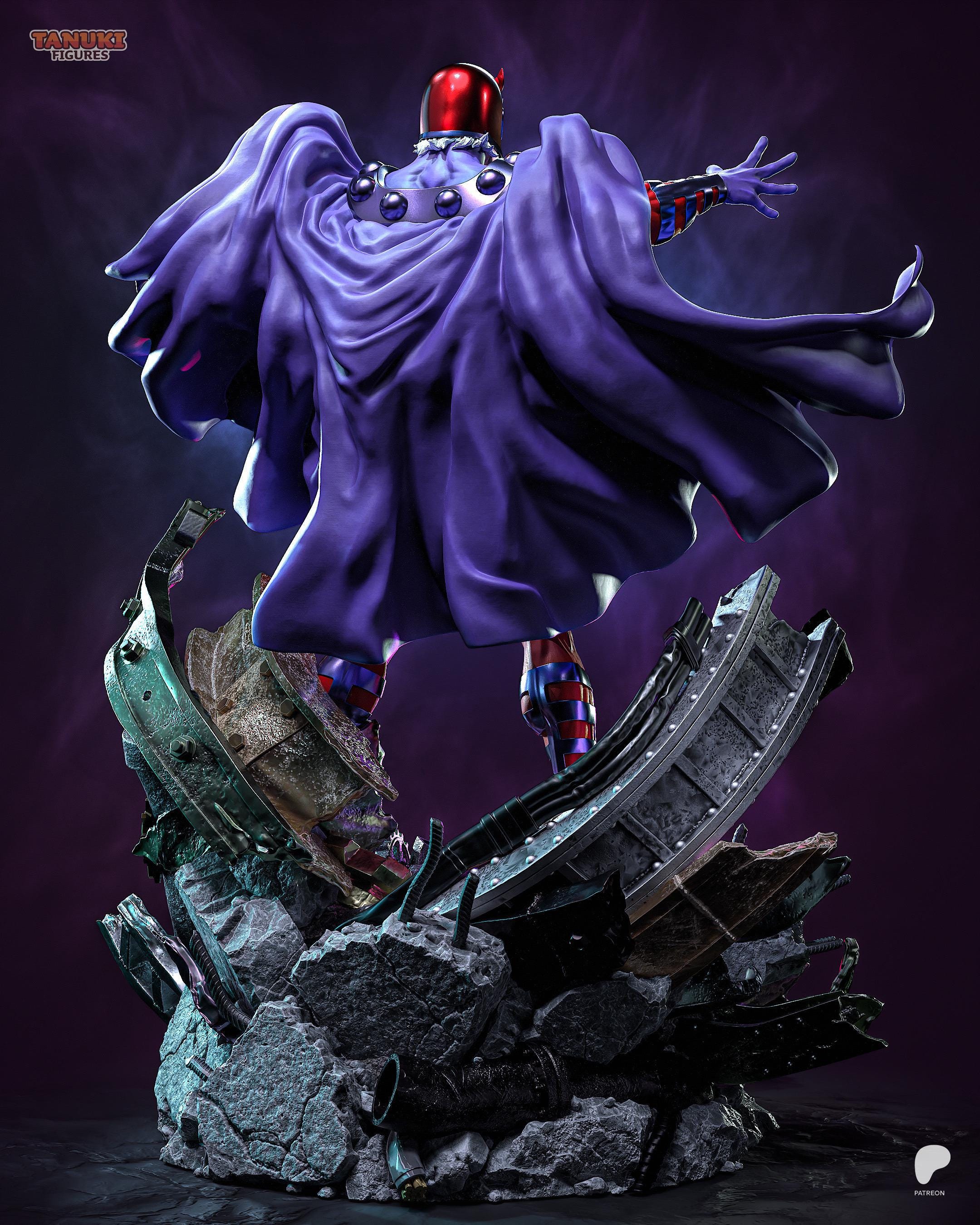 Master Of Magnetic Wrath - Metal Manipulator Armored Warlord Magneto Resin Figure 16K