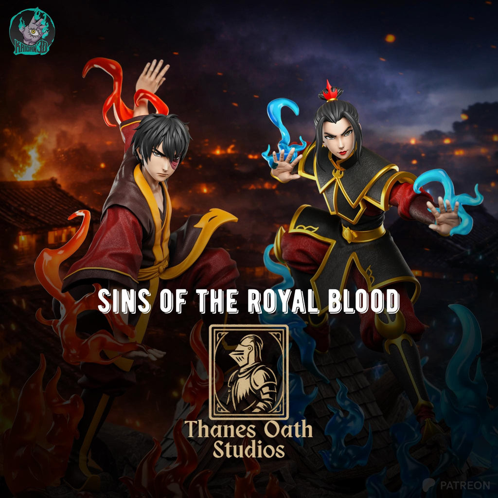 Sins Of The Royal Blood - Anime Fire Nation Duo Zuko x Azula Resin Figure 16K