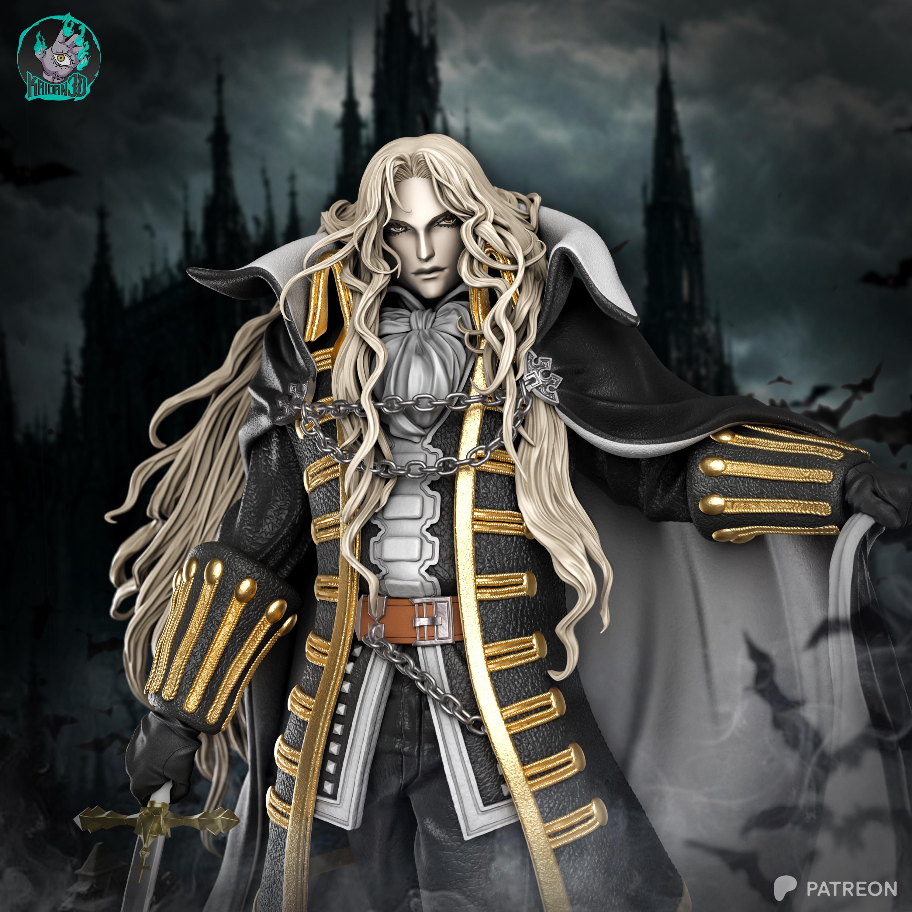 Son Of The Night - Dark Vampire Anime Gothic Fantasy Alucard Resin Figure 16K