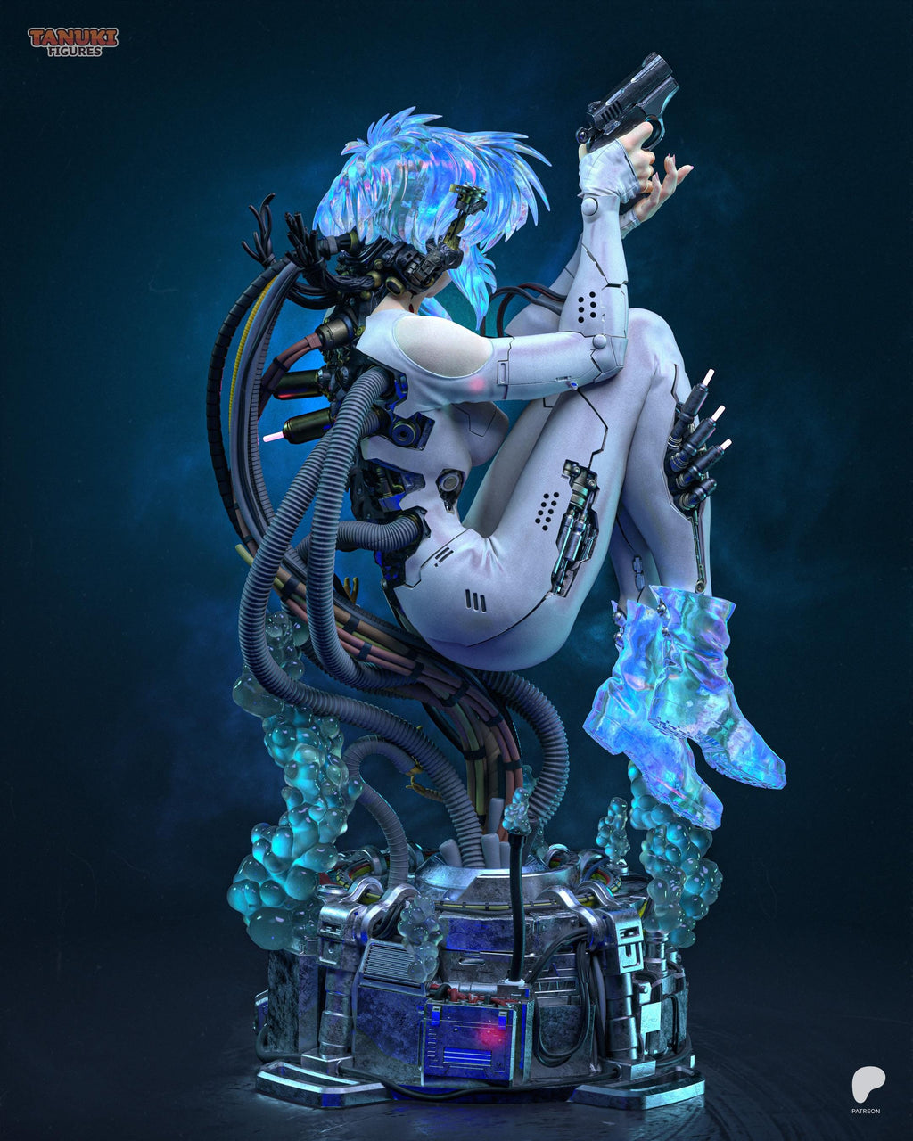 Ghost In Synthetic Flesh - Futuristic Agent Dystopian Future Motoko Resin Figure 16K
