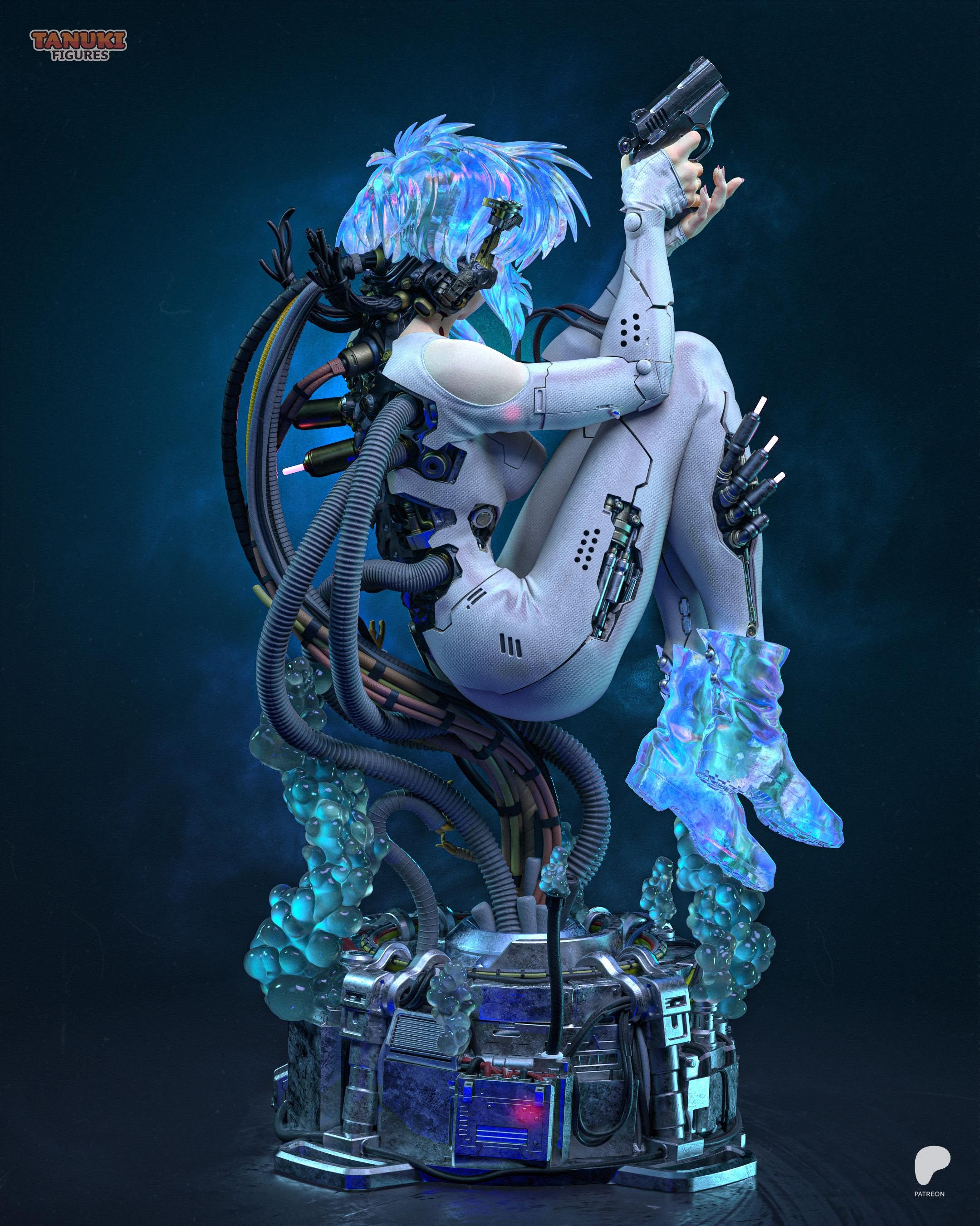Ghost In Synthetic Flesh - Futuristic Agent Dystopian Future Motoko Resin Figure 16K