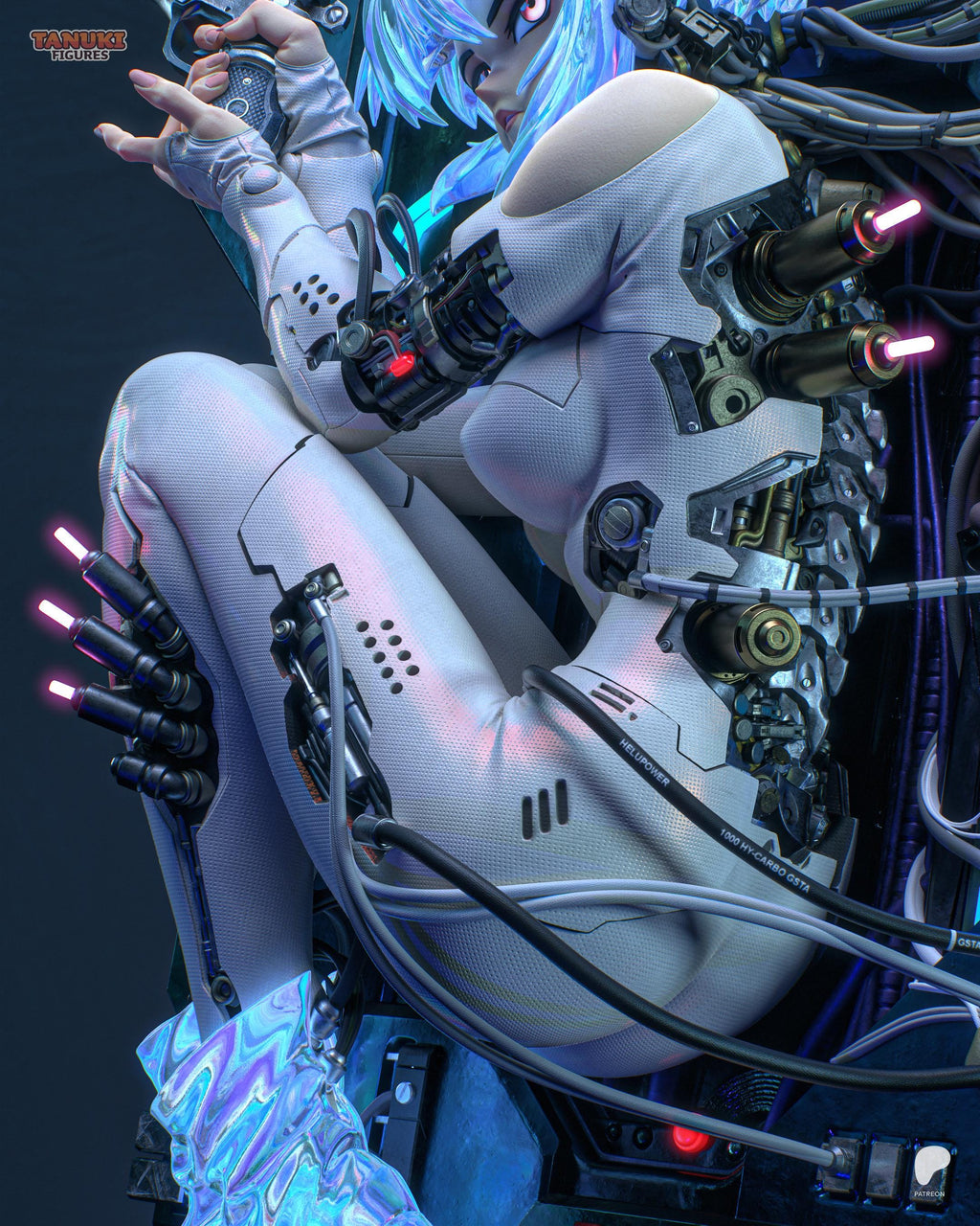 Ghost In Synthetic Flesh - Futuristic Agent Dystopian Future Motoko Resin Figure 16K