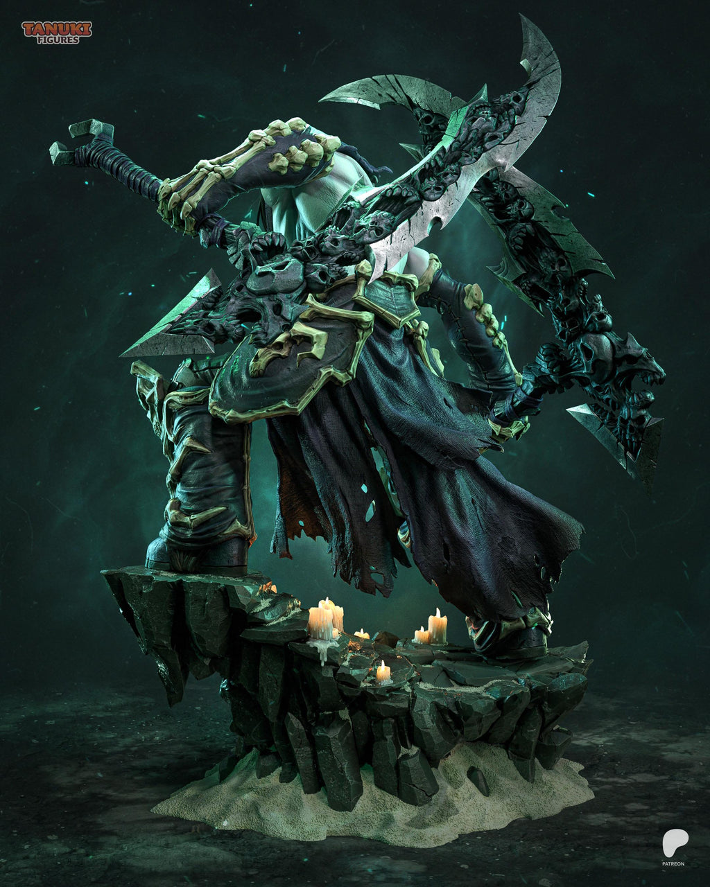 The Pale Judge - Grim Reaper Dark Entity Mythic Horror Death Resin Figure 16K