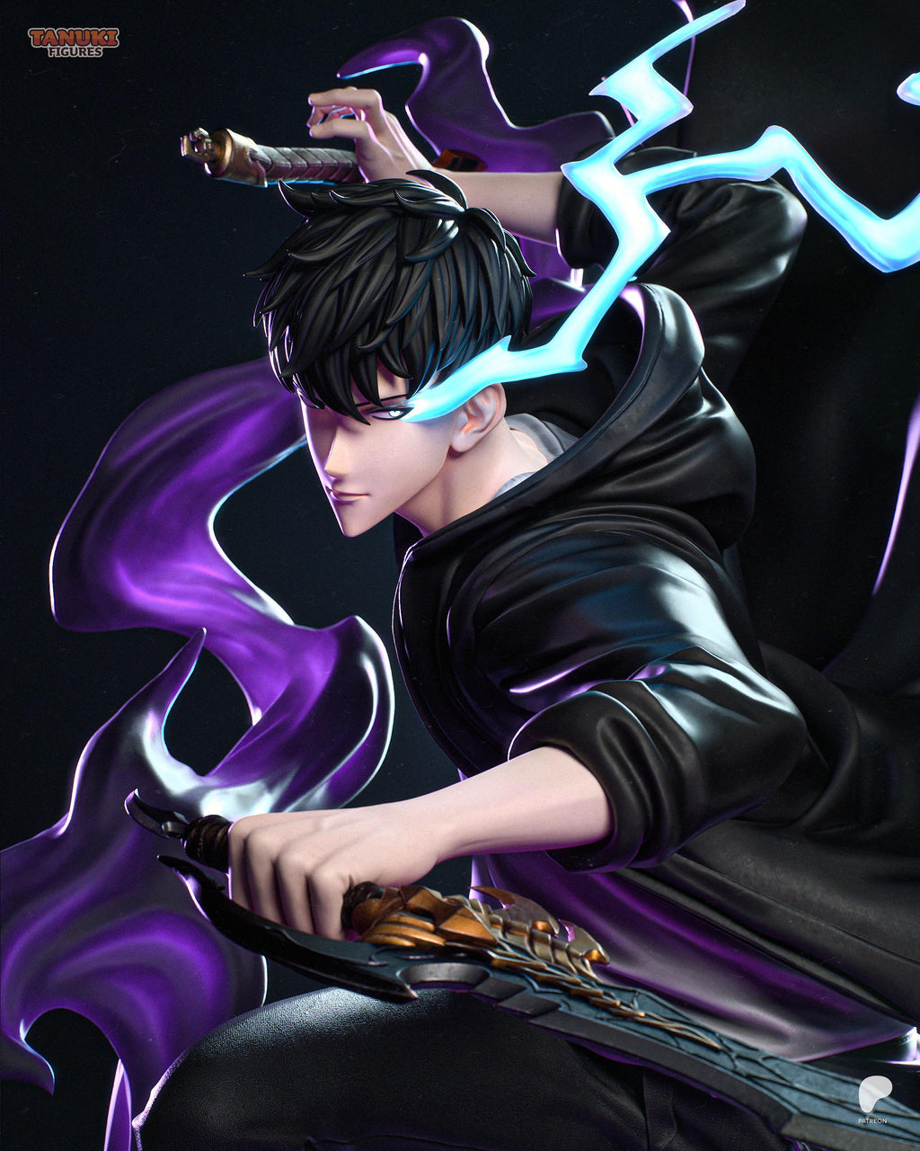 King Of Endless Shadows - Rising Power Warrior Levelling Hero Sung Jin-Woo Resin Figure 16K