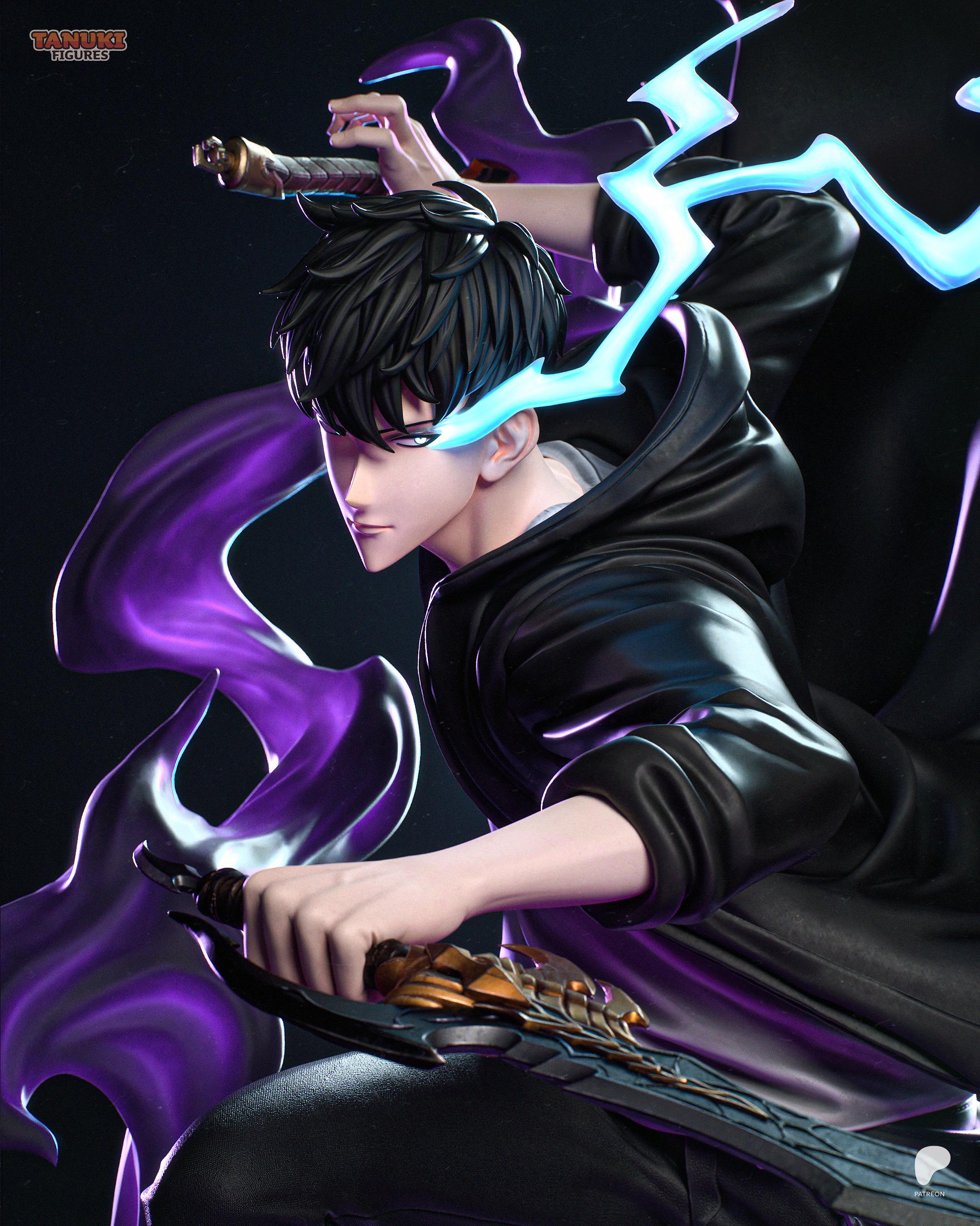 King Of Endless Shadows - Rising Power Warrior Levelling Hero Sung Jin-Woo Resin Figure 16K