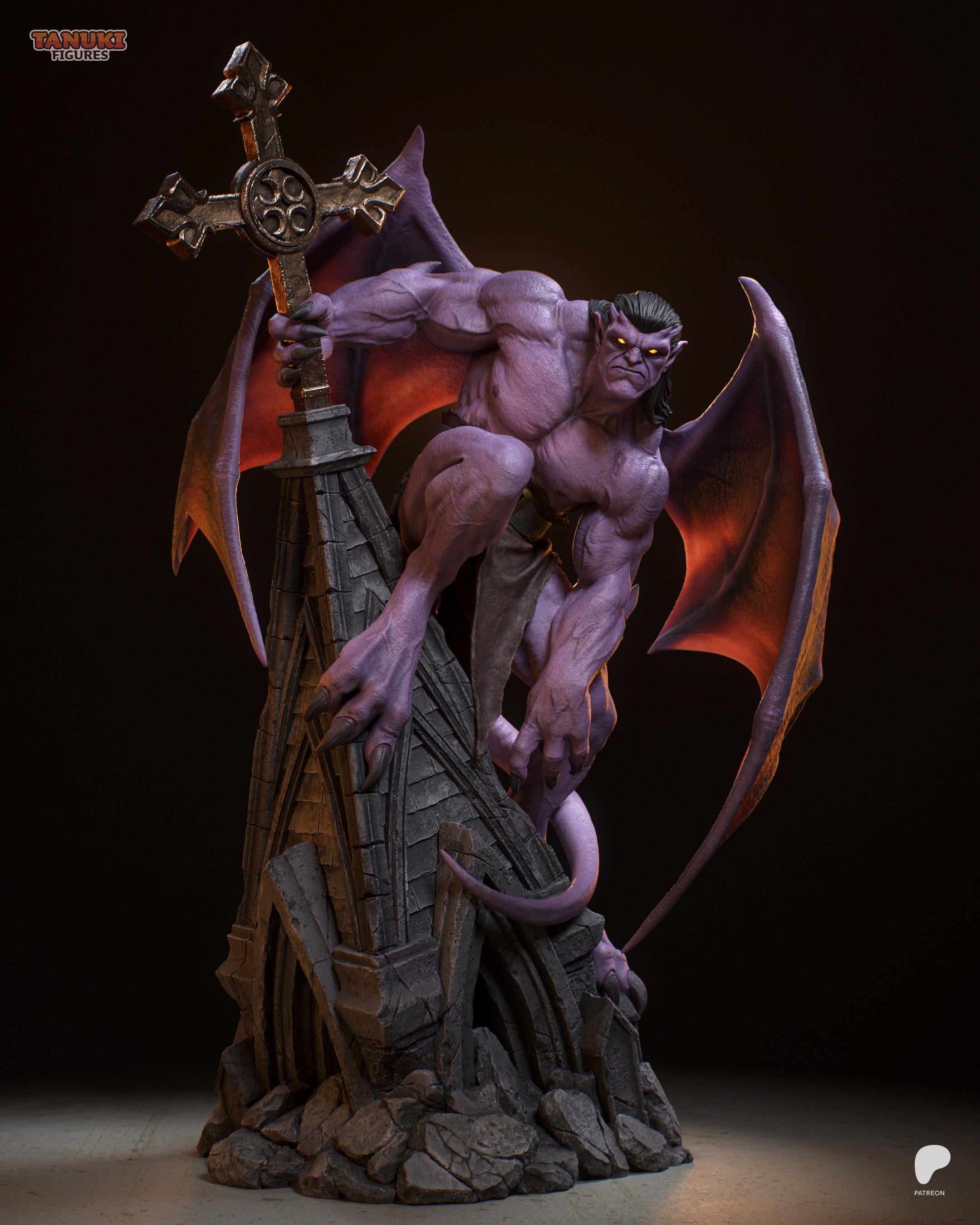 Gurdian Gargoyle - Stone Guardian Winged Gothic Creature Goliath Resin Figure 16K