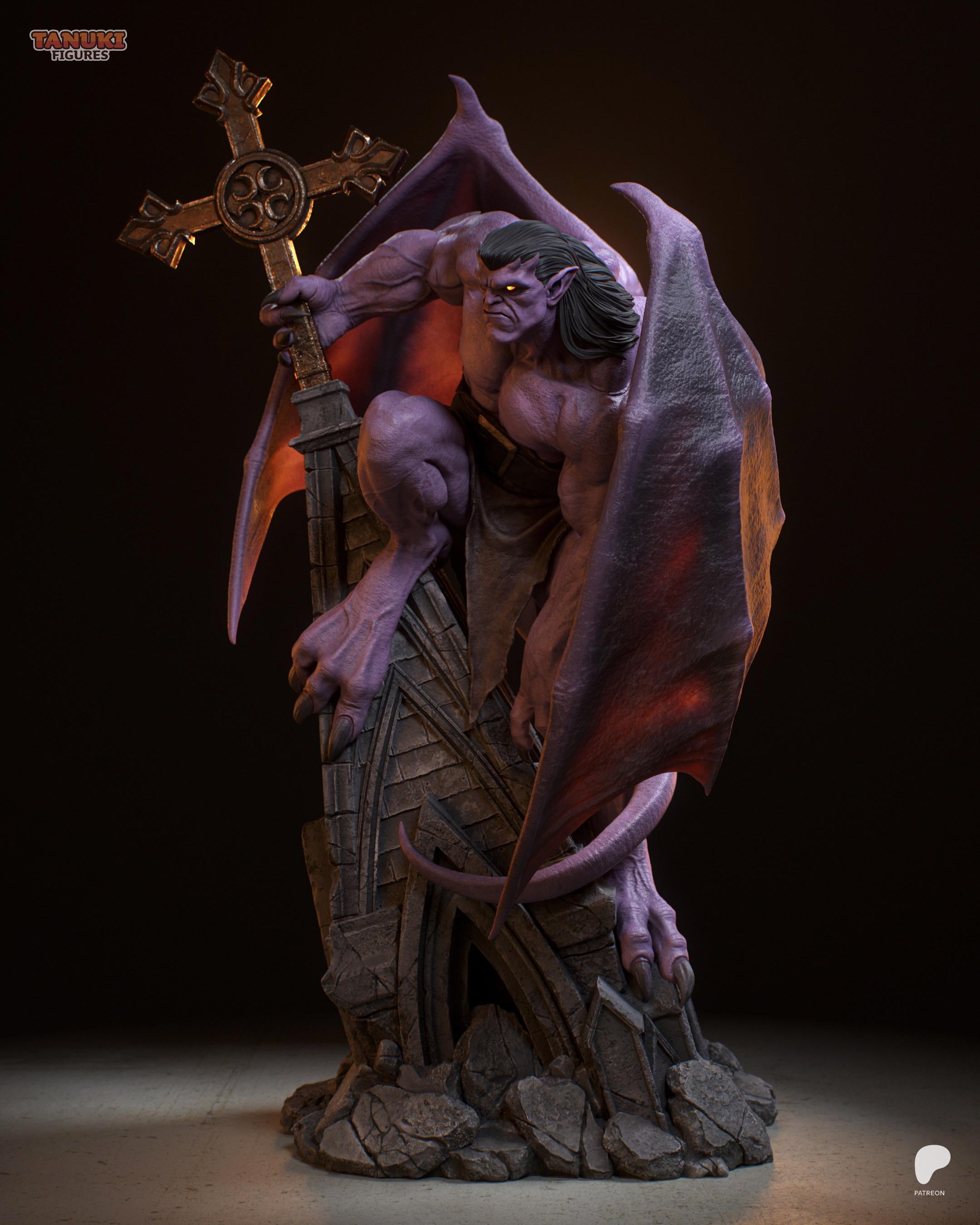 Gurdian Gargoyle - Stone Guardian Winged Gothic Creature Goliath Resin Figure 16K