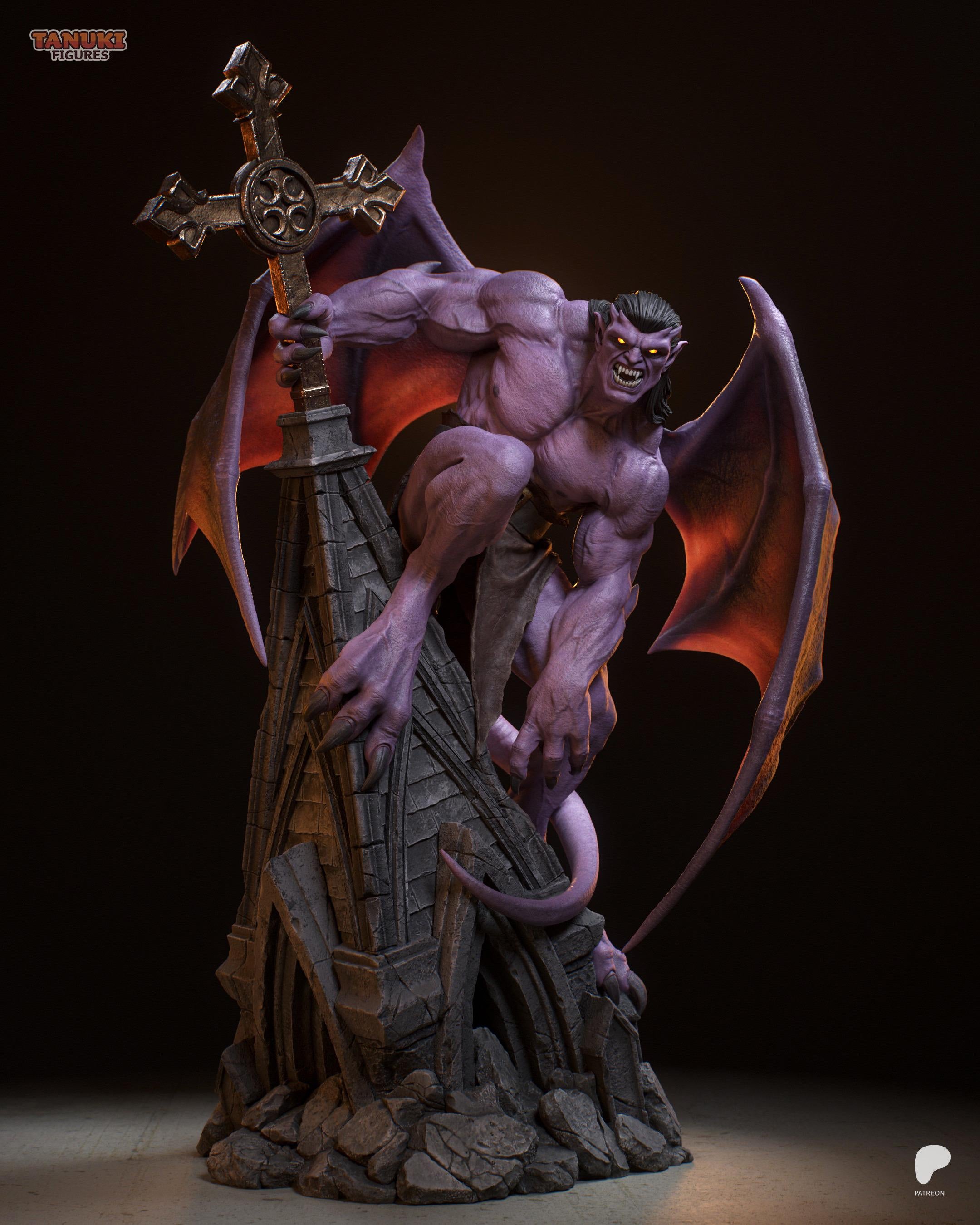 Gurdian Gargoyle - Stone Guardian Winged Gothic Creature Goliath Resin Figure 16K