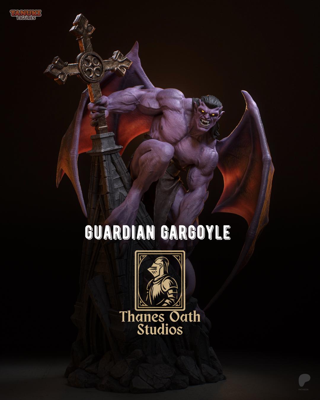 Gurdian Gargoyle - Stone Guardian Winged Gothic Creature Goliath Resin Figure 16K