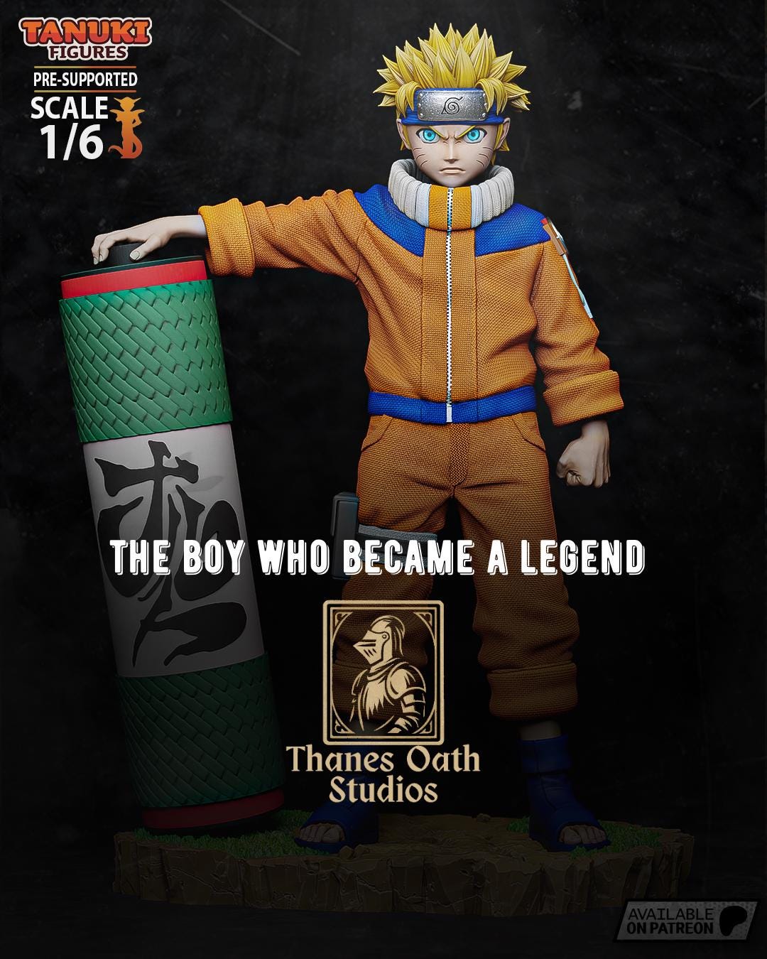 The Boy Who Became A Legend - Ninja Warrior Determined Fighter Naruto Resin Figure 16K