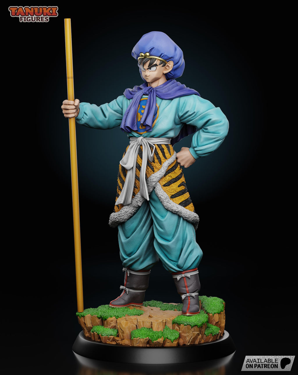 The Endless Challenger - Wandering Warrior Youthful Anime Fighter Goku Saiyuki Resin Figure 16K