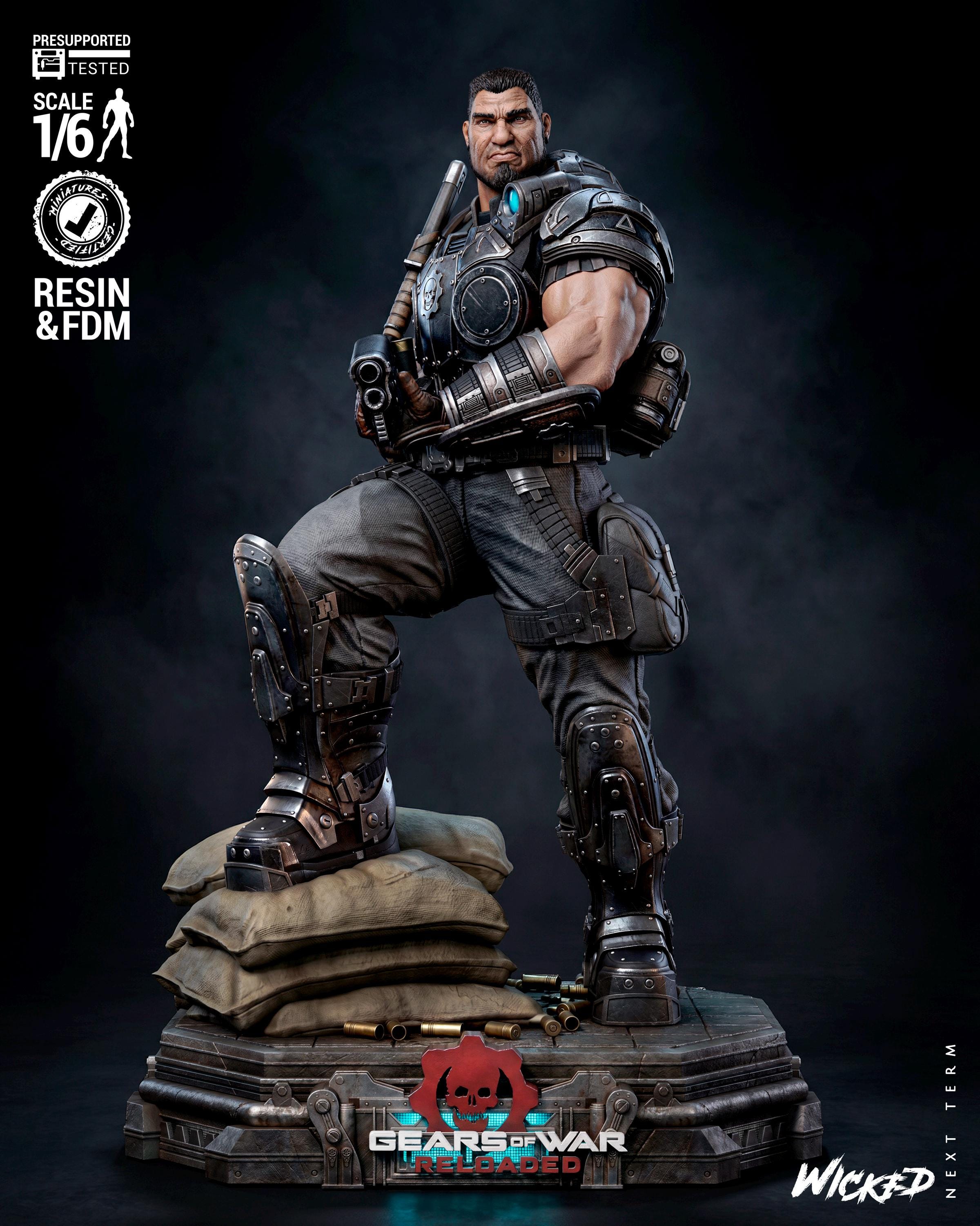 The Weight Of Sacrifice - Soldier Statue Gaming War Torn Hero Dominic Santiago Resin Figure 16K