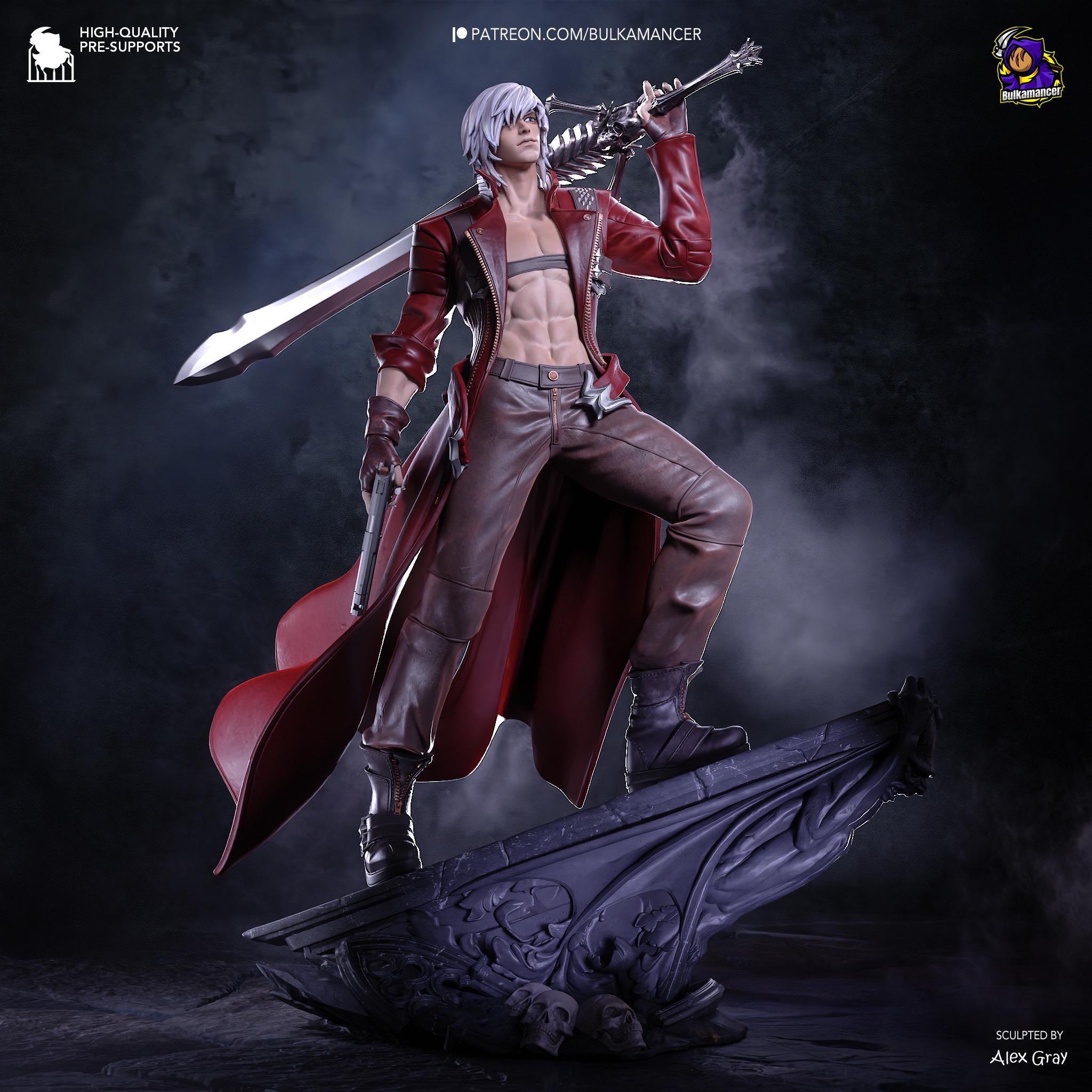 Half-Blood King Of Chaos - Devil Hunter Demon Slayer Sword Wielder Dante Resin Figure 16K