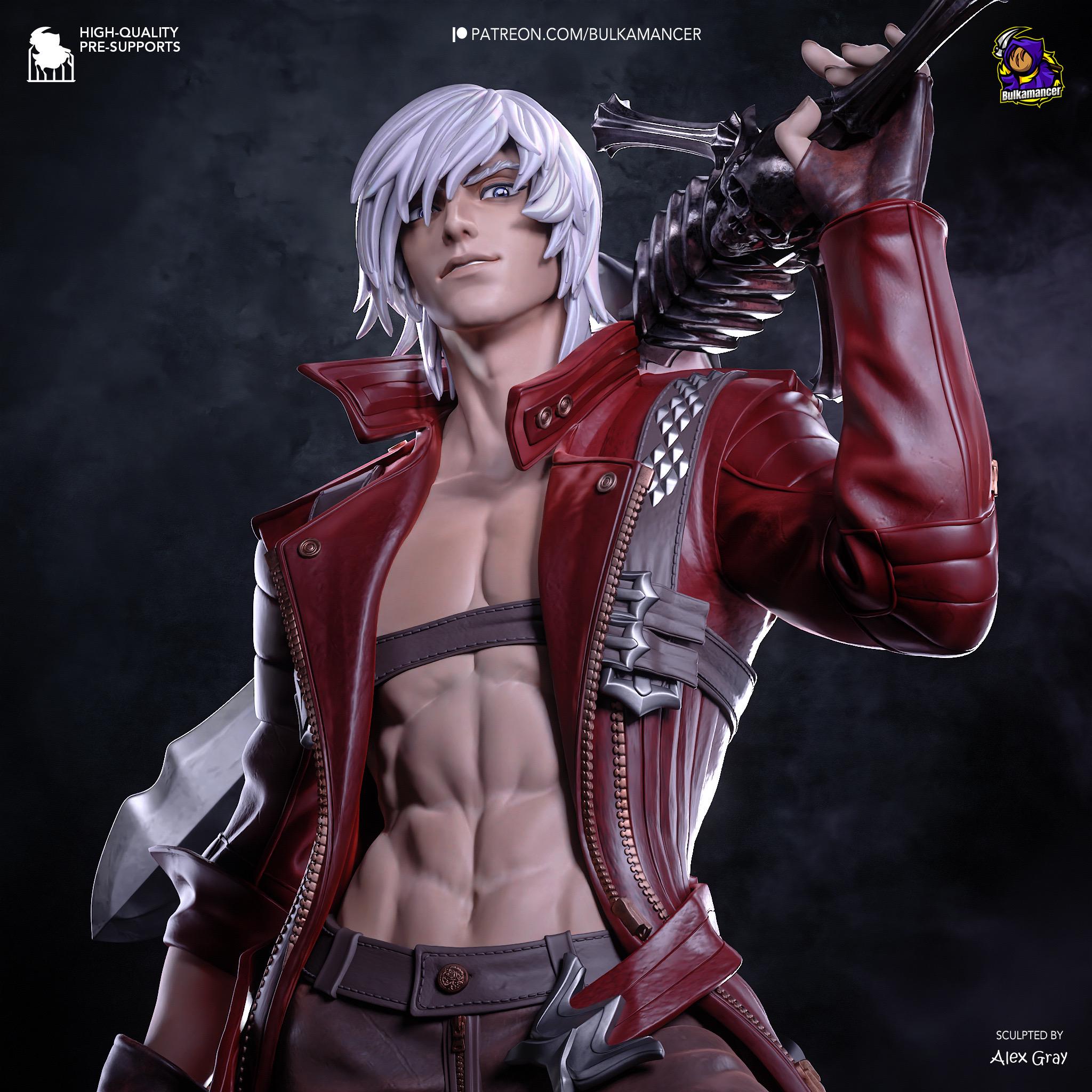Half-Blood King Of Chaos - Devil Hunter Demon Slayer Sword Wielder Dante Resin Figure 16K